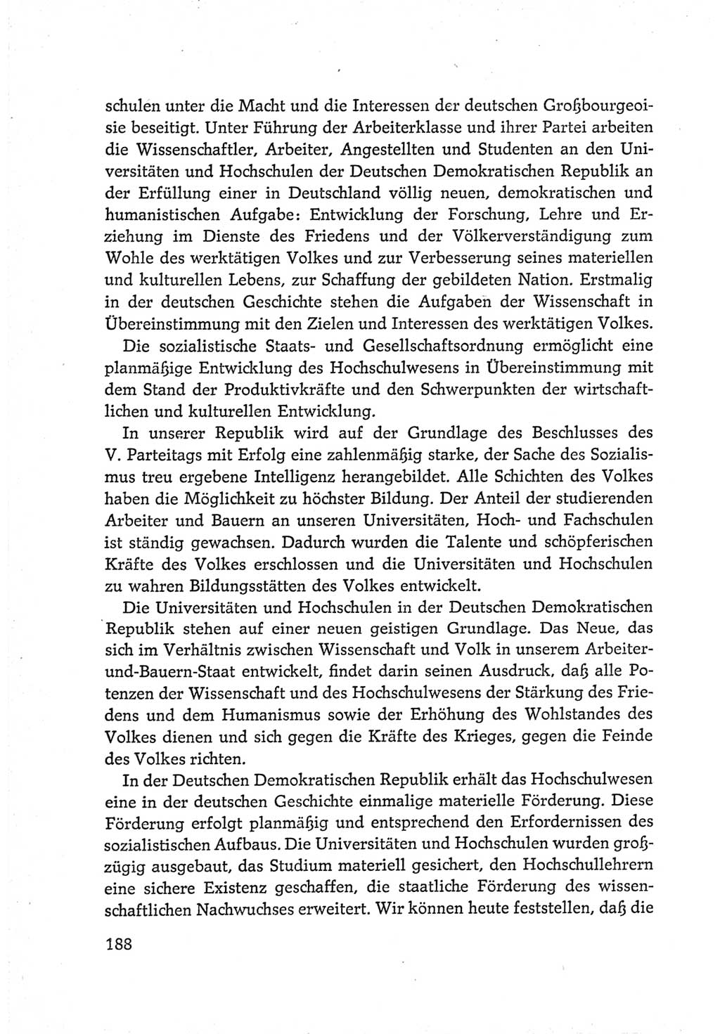 Protokoll der Verhandlungen des Ⅵ. Parteitages der Sozialistischen Einheitspartei Deutschlands (SED) [Deutsche Demokratische Republik (DDR)] 1963, Band Ⅳ, Seite 188 (Prot. Verh. Ⅵ. PT SED DDR 1963, Bd. Ⅳ, S. 188)