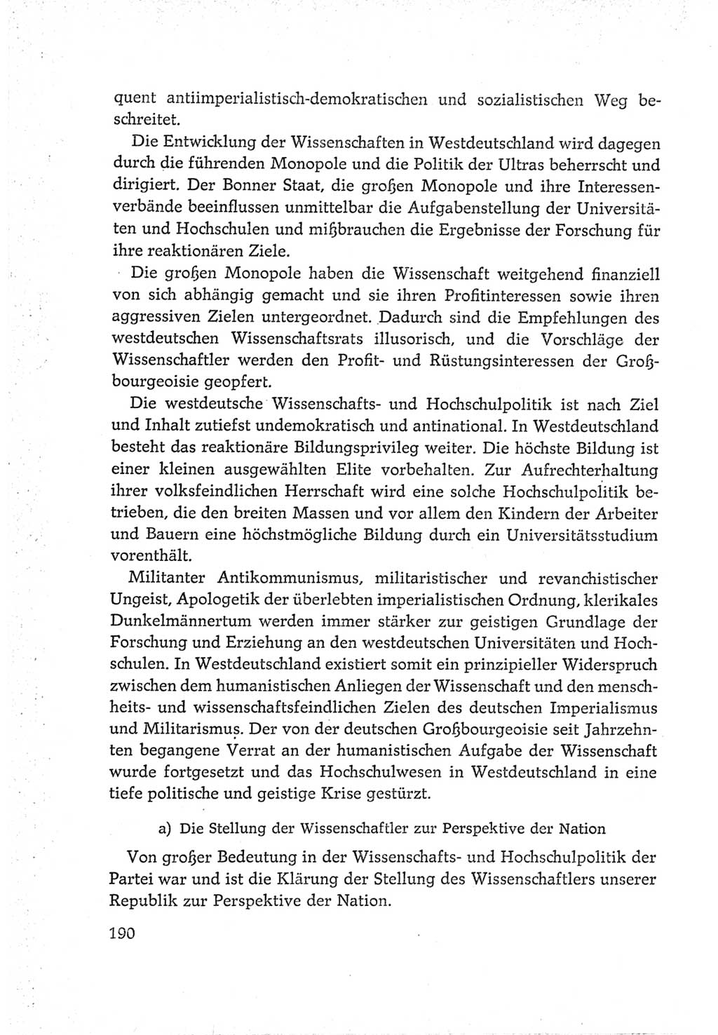 Protokoll der Verhandlungen des Ⅵ. Parteitages der Sozialistischen Einheitspartei Deutschlands (SED) [Deutsche Demokratische Republik (DDR)] 1963, Band Ⅳ, Seite 190 (Prot. Verh. Ⅵ. PT SED DDR 1963, Bd. Ⅳ, S. 190)