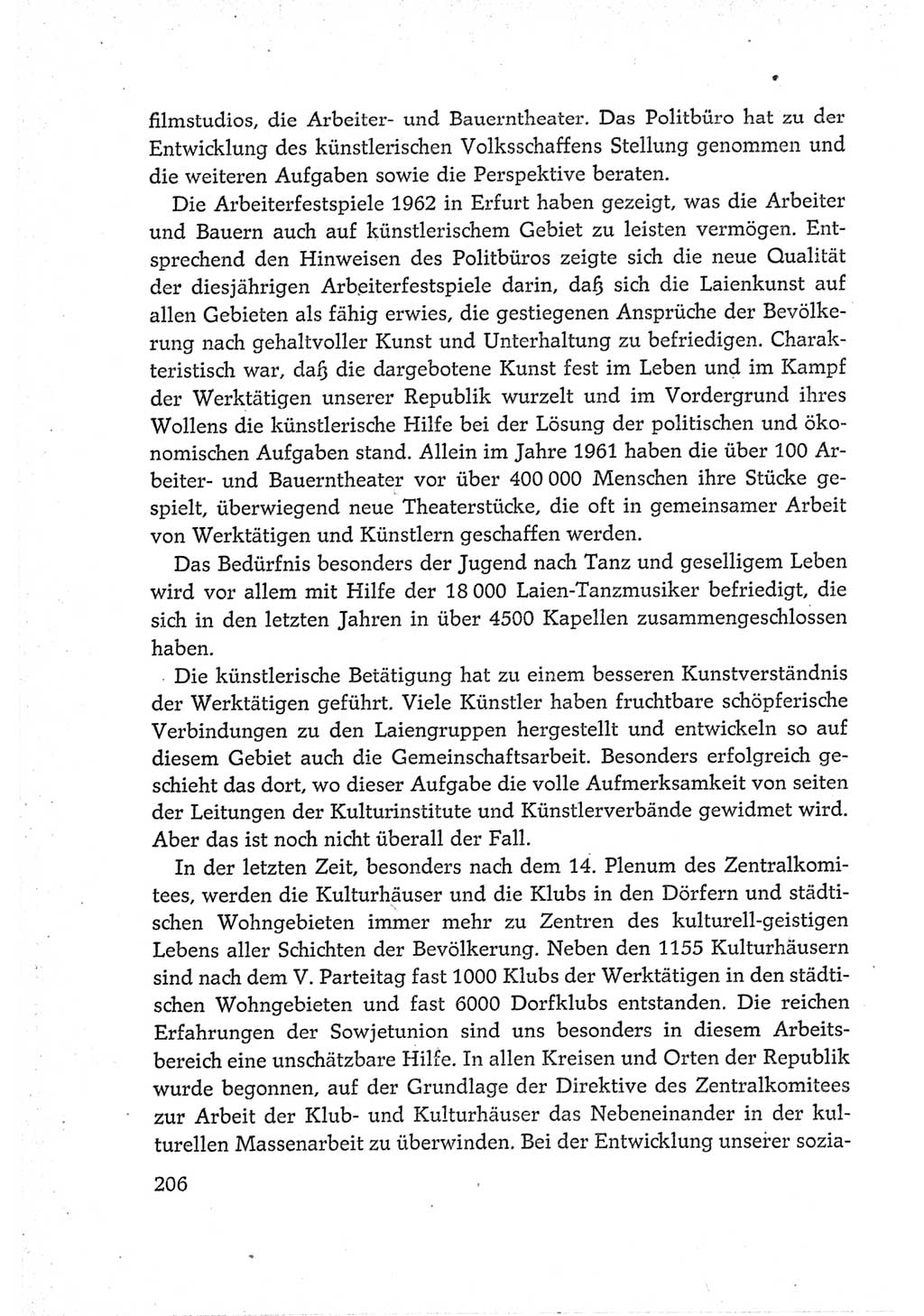 Protokoll der Verhandlungen des Ⅵ. Parteitages der Sozialistischen Einheitspartei Deutschlands (SED) [Deutsche Demokratische Republik (DDR)] 1963, Band Ⅳ, Seite 206 (Prot. Verh. Ⅵ. PT SED DDR 1963, Bd. Ⅳ, S. 206)