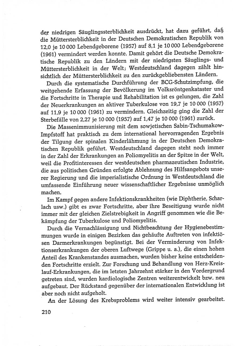 Protokoll der Verhandlungen des Ⅵ. Parteitages der Sozialistischen Einheitspartei Deutschlands (SED) [Deutsche Demokratische Republik (DDR)] 1963, Band Ⅳ, Seite 210 (Prot. Verh. Ⅵ. PT SED DDR 1963, Bd. Ⅳ, S. 210)