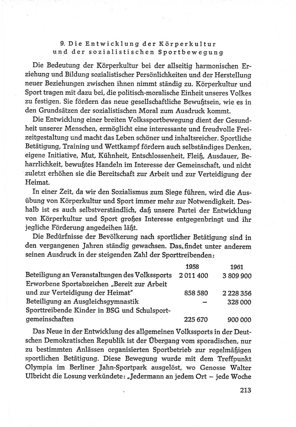 Protokoll der Verhandlungen des Ⅵ. Parteitages der Sozialistischen Einheitspartei Deutschlands (SED) [Deutsche Demokratische Republik (DDR)] 1963, Band Ⅳ, Seite 213 (Prot. Verh. Ⅵ. PT SED DDR 1963, Bd. Ⅳ, S. 213)