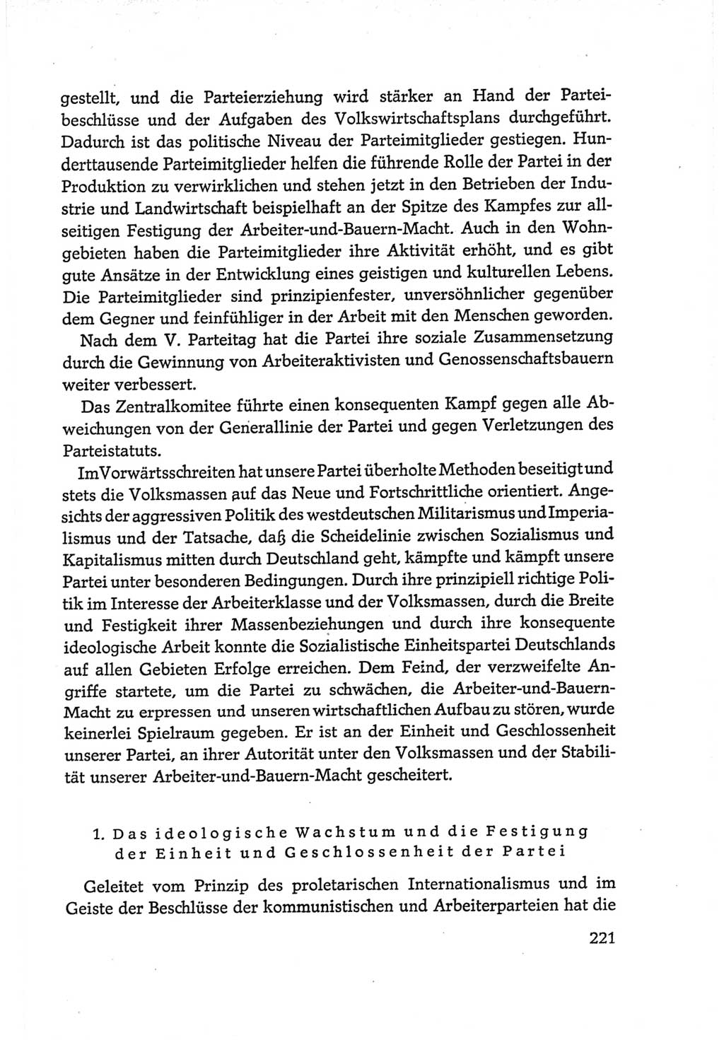 Protokoll der Verhandlungen des Ⅵ. Parteitages der Sozialistischen Einheitspartei Deutschlands (SED) [Deutsche Demokratische Republik (DDR)] 1963, Band Ⅳ, Seite 221 (Prot. Verh. Ⅵ. PT SED DDR 1963, Bd. Ⅳ, S. 221)