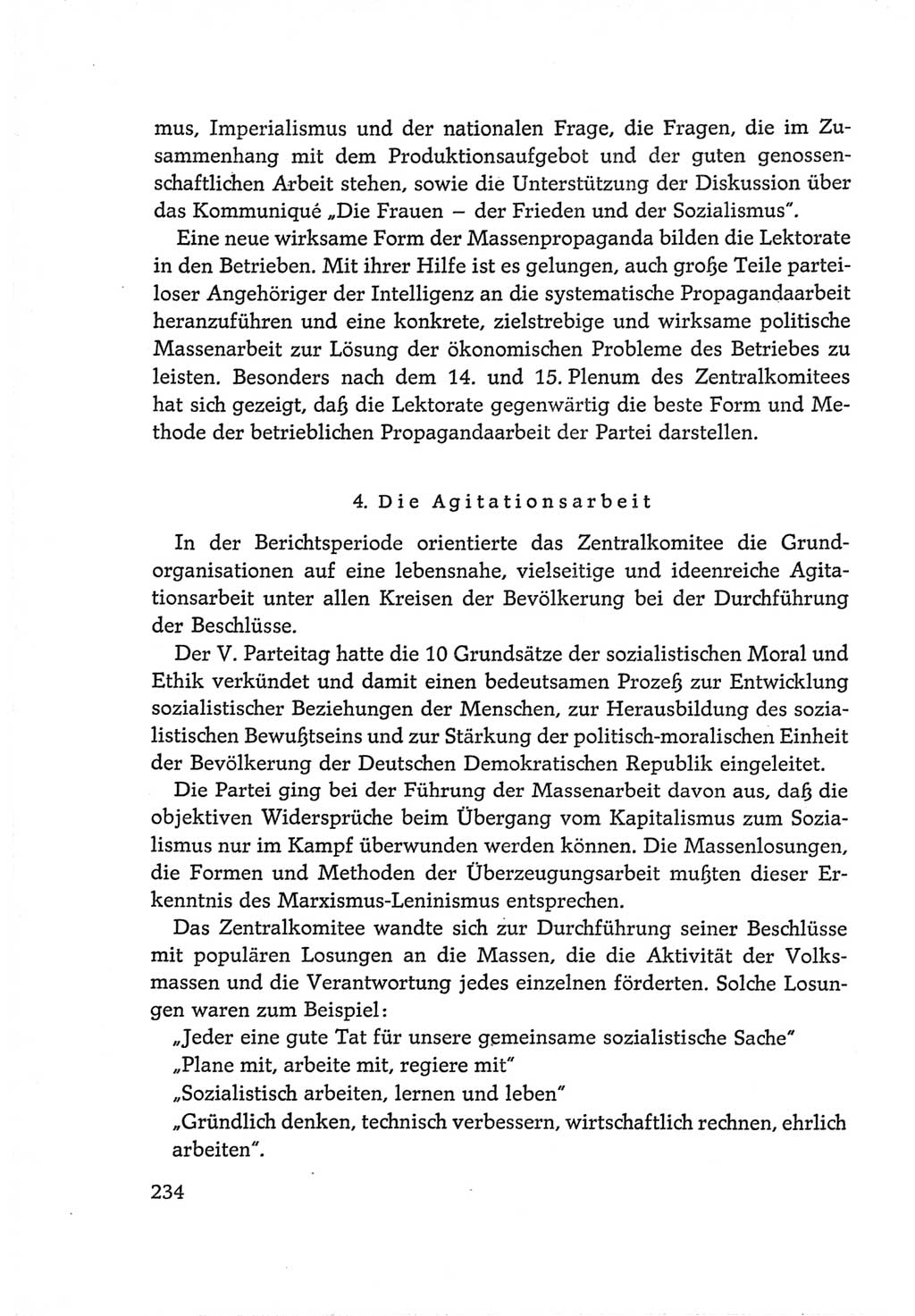 Protokoll der Verhandlungen des Ⅵ. Parteitages der Sozialistischen Einheitspartei Deutschlands (SED) [Deutsche Demokratische Republik (DDR)] 1963, Band Ⅳ, Seite 234 (Prot. Verh. Ⅵ. PT SED DDR 1963, Bd. Ⅳ, S. 234)