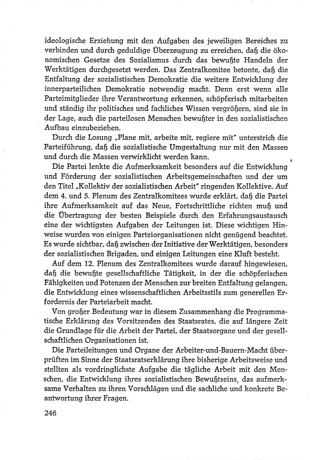 Protokoll der Verhandlungen des Ⅵ. Parteitages der Sozialistischen Einheitspartei Deutschlands (SED) [Deutsche Demokratische Republik (DDR)] 1963, Band Ⅳ, Seite 246 (Prot. Verh. Ⅵ. PT SED DDR 1963, Bd. Ⅳ, S. 246)