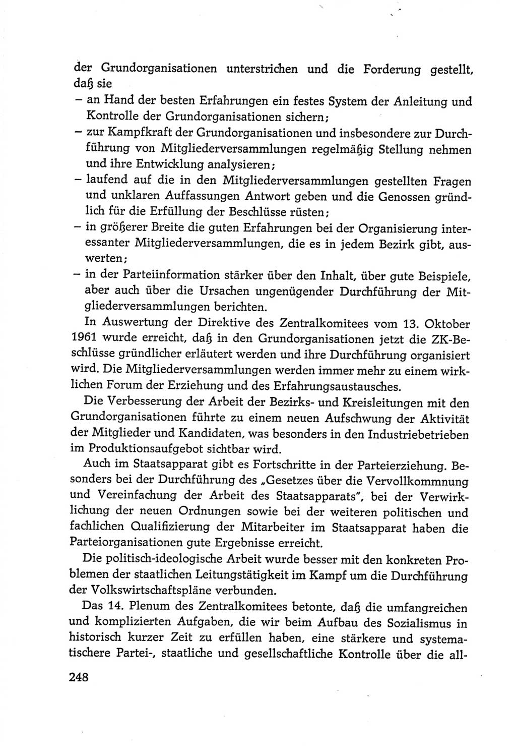 Protokoll der Verhandlungen des Ⅵ. Parteitages der Sozialistischen Einheitspartei Deutschlands (SED) [Deutsche Demokratische Republik (DDR)] 1963, Band Ⅳ, Seite 248 (Prot. Verh. Ⅵ. PT SED DDR 1963, Bd. Ⅳ, S. 248)
