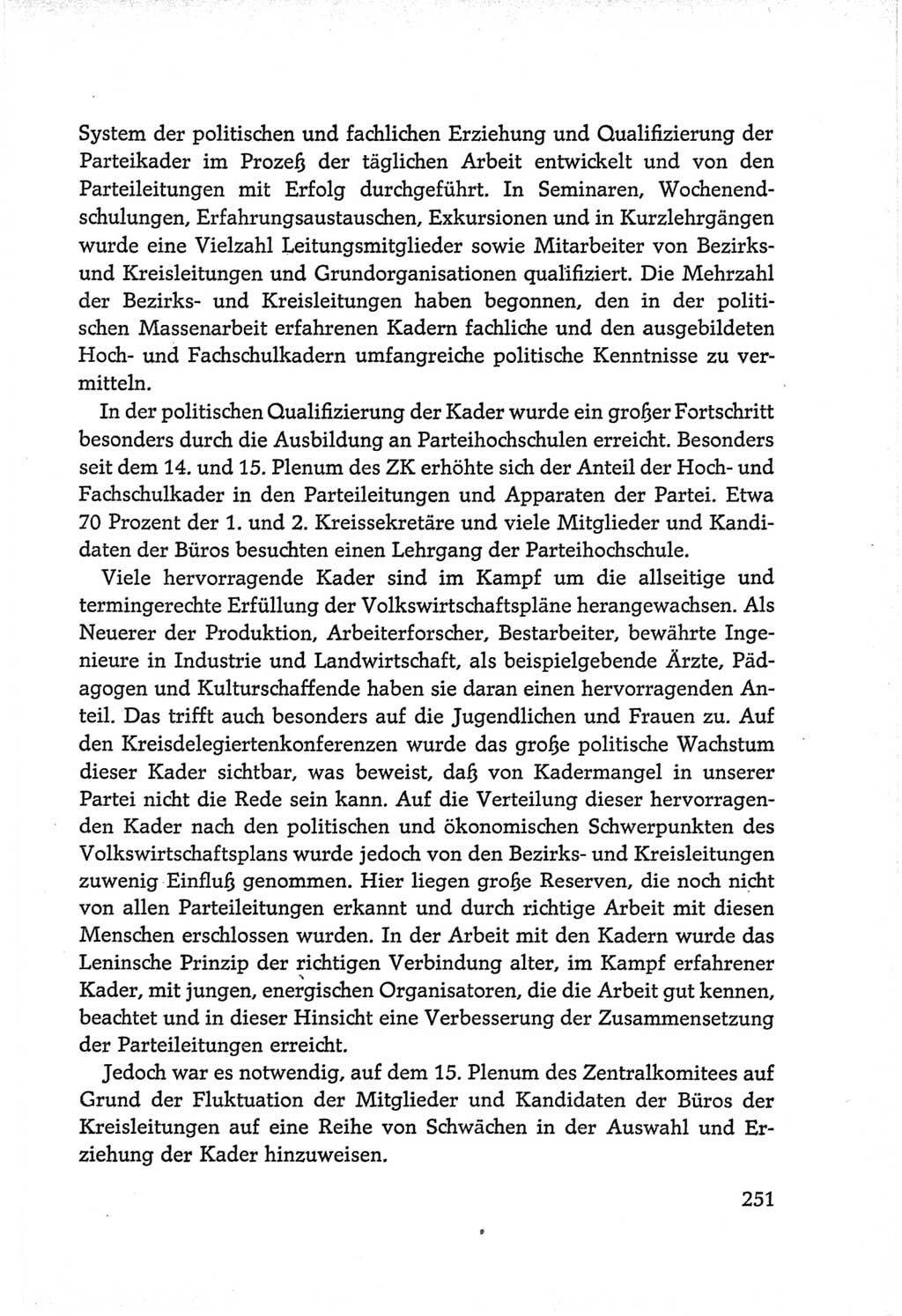 Protokoll der Verhandlungen des Ⅵ. Parteitages der Sozialistischen Einheitspartei Deutschlands (SED) [Deutsche Demokratische Republik (DDR)] 1963, Band Ⅳ, Seite 251 (Prot. Verh. Ⅵ. PT SED DDR 1963, Bd. Ⅳ, S. 251)