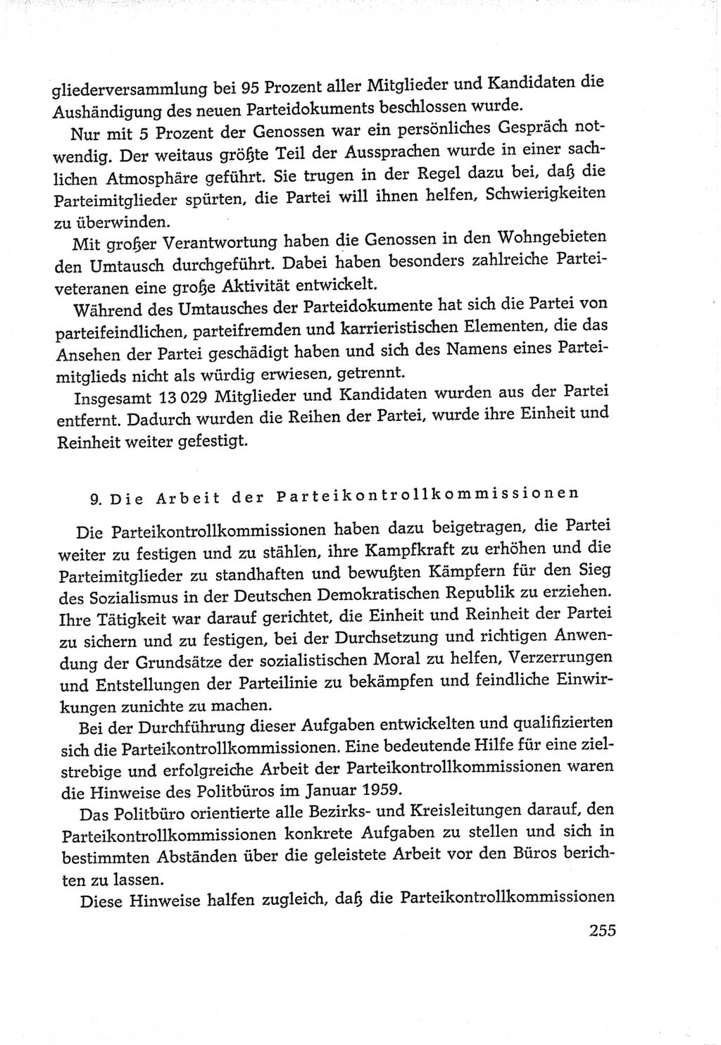 Protokoll der Verhandlungen des Ⅵ. Parteitages der Sozialistischen Einheitspartei Deutschlands (SED) [Deutsche Demokratische Republik (DDR)] 1963, Band Ⅳ, Seite 255 (Prot. Verh. Ⅵ. PT SED DDR 1963, Bd. Ⅳ, S. 255)