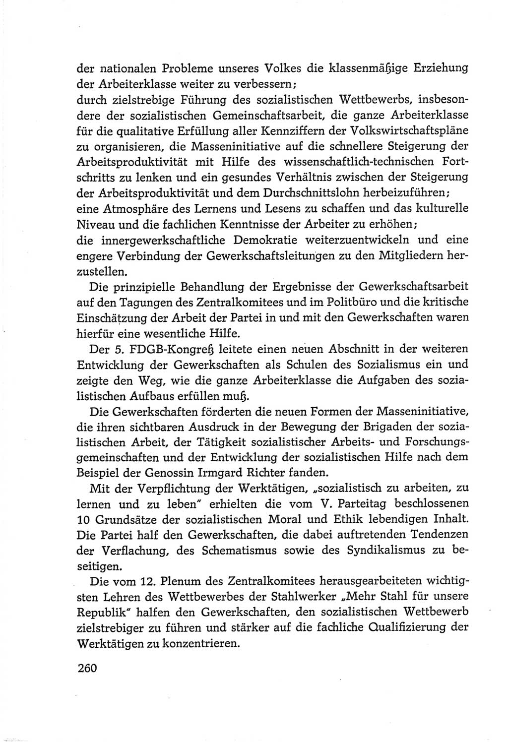 Protokoll der Verhandlungen des Ⅵ. Parteitages der Sozialistischen Einheitspartei Deutschlands (SED) [Deutsche Demokratische Republik (DDR)] 1963, Band Ⅳ, Seite 260 (Prot. Verh. Ⅵ. PT SED DDR 1963, Bd. Ⅳ, S. 260)
