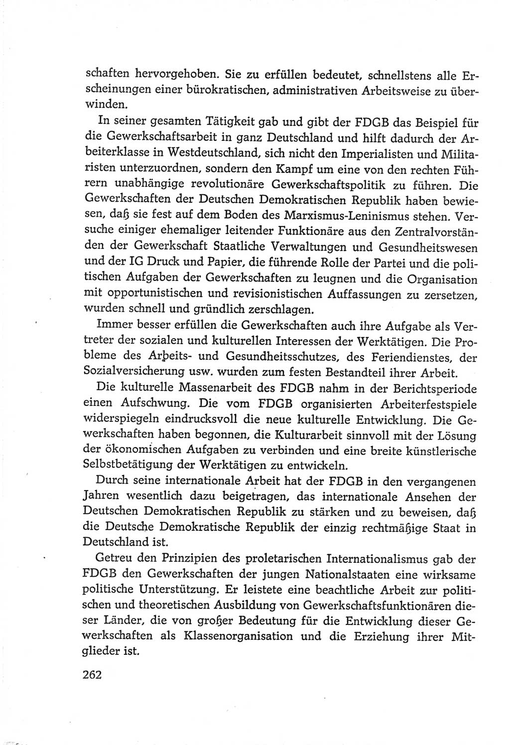 Protokoll der Verhandlungen des Ⅵ. Parteitages der Sozialistischen Einheitspartei Deutschlands (SED) [Deutsche Demokratische Republik (DDR)] 1963, Band Ⅳ, Seite 262 (Prot. Verh. Ⅵ. PT SED DDR 1963, Bd. Ⅳ, S. 262)
