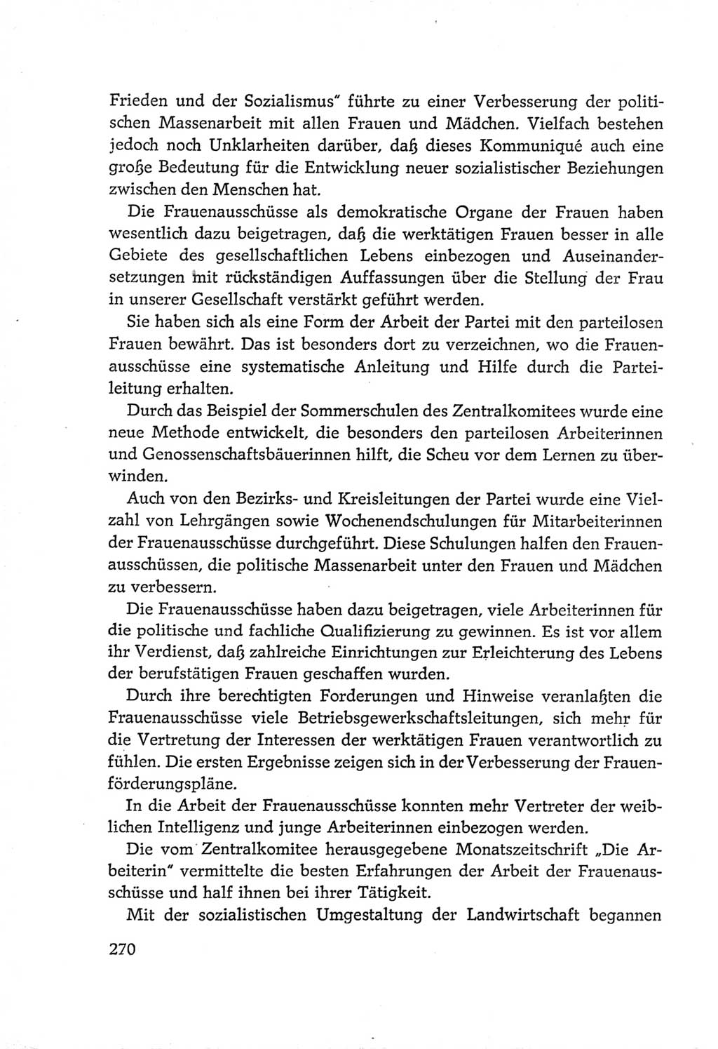 Protokoll der Verhandlungen des Ⅵ. Parteitages der Sozialistischen Einheitspartei Deutschlands (SED) [Deutsche Demokratische Republik (DDR)] 1963, Band Ⅳ, Seite 270 (Prot. Verh. Ⅵ. PT SED DDR 1963, Bd. Ⅳ, S. 270)
