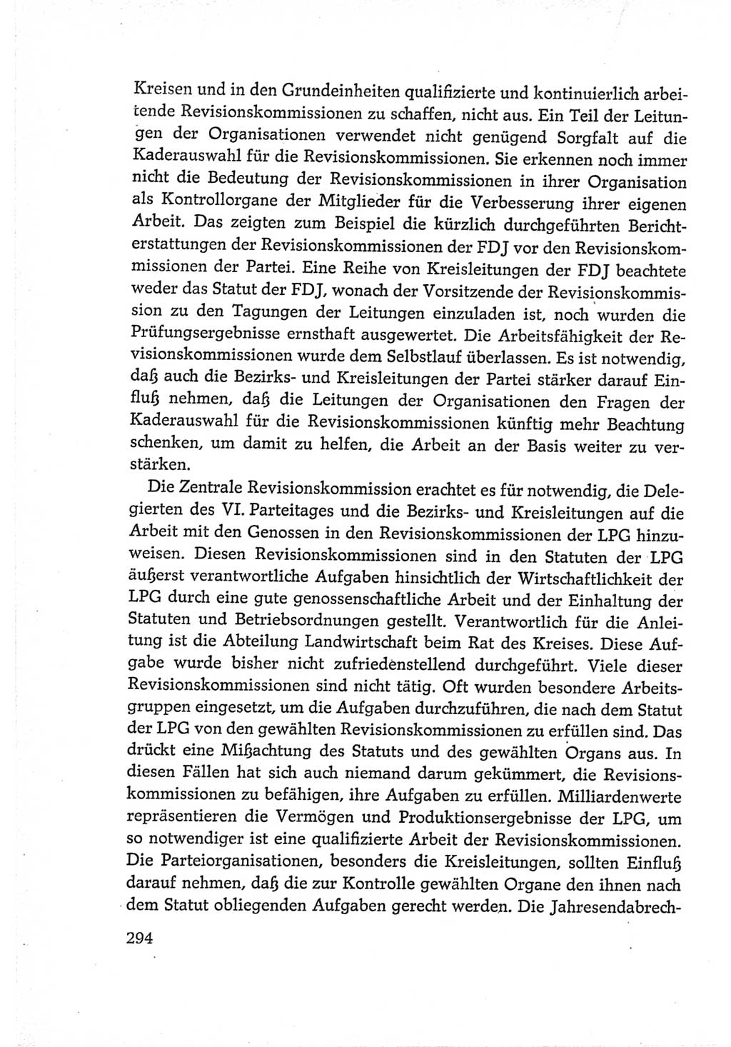 Protokoll der Verhandlungen des Ⅵ. Parteitages der Sozialistischen Einheitspartei Deutschlands (SED) [Deutsche Demokratische Republik (DDR)] 1963, Band Ⅳ, Seite 294 (Prot. Verh. Ⅵ. PT SED DDR 1963, Bd. Ⅳ, S. 294)