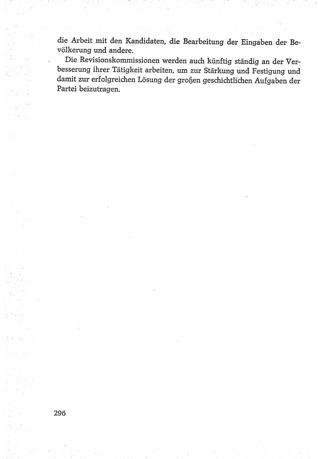 Protokoll der Verhandlungen des Ⅵ. Parteitages der Sozialistischen Einheitspartei Deutschlands (SED) [Deutsche Demokratische Republik (DDR)] 1963, Band Ⅳ, Seite 296 (Prot. Verh. Ⅵ. PT SED DDR 1963, Bd. Ⅳ, S. 296)