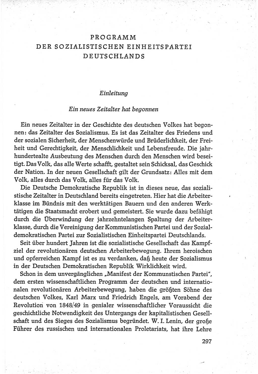 Protokoll der Verhandlungen des Ⅵ. Parteitages der Sozialistischen Einheitspartei Deutschlands (SED) [Deutsche Demokratische Republik (DDR)] 1963, Band Ⅳ, Seite 297 (Prot. Verh. Ⅵ. PT SED DDR 1963, Bd. Ⅳ, S. 297)