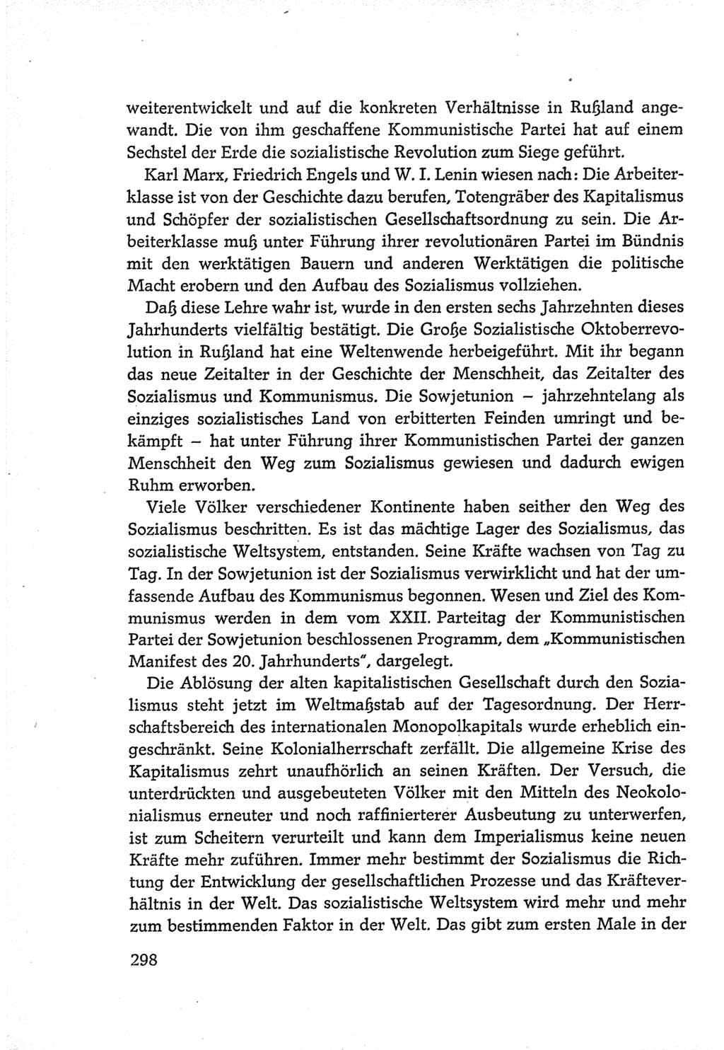 Protokoll der Verhandlungen des Ⅵ. Parteitages der Sozialistischen Einheitspartei Deutschlands (SED) [Deutsche Demokratische Republik (DDR)] 1963, Band Ⅳ, Seite 298 (Prot. Verh. Ⅵ. PT SED DDR 1963, Bd. Ⅳ, S. 298)