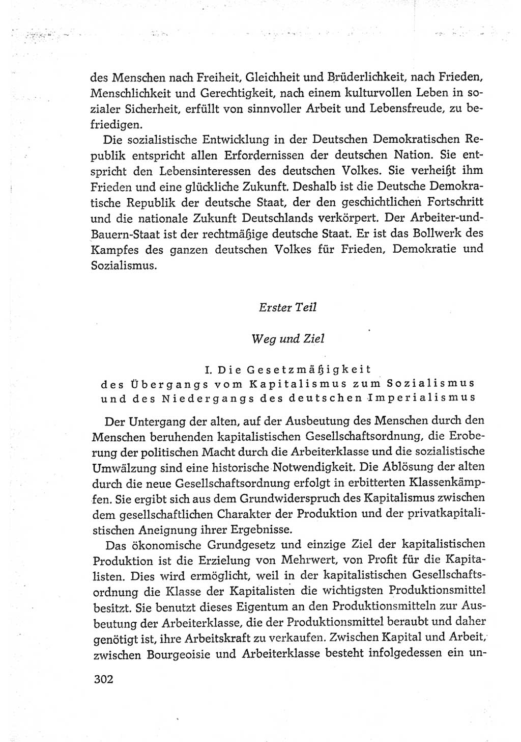 Protokoll der Verhandlungen des Ⅵ. Parteitages der Sozialistischen Einheitspartei Deutschlands (SED) [Deutsche Demokratische Republik (DDR)] 1963, Band Ⅳ, Seite 302 (Prot. Verh. Ⅵ. PT SED DDR 1963, Bd. Ⅳ, S. 302)