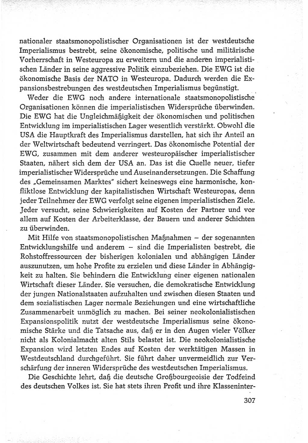 Protokoll der Verhandlungen des Ⅵ. Parteitages der Sozialistischen Einheitspartei Deutschlands (SED) [Deutsche Demokratische Republik (DDR)] 1963, Band Ⅳ, Seite 307 (Prot. Verh. Ⅵ. PT SED DDR 1963, Bd. Ⅳ, S. 307)