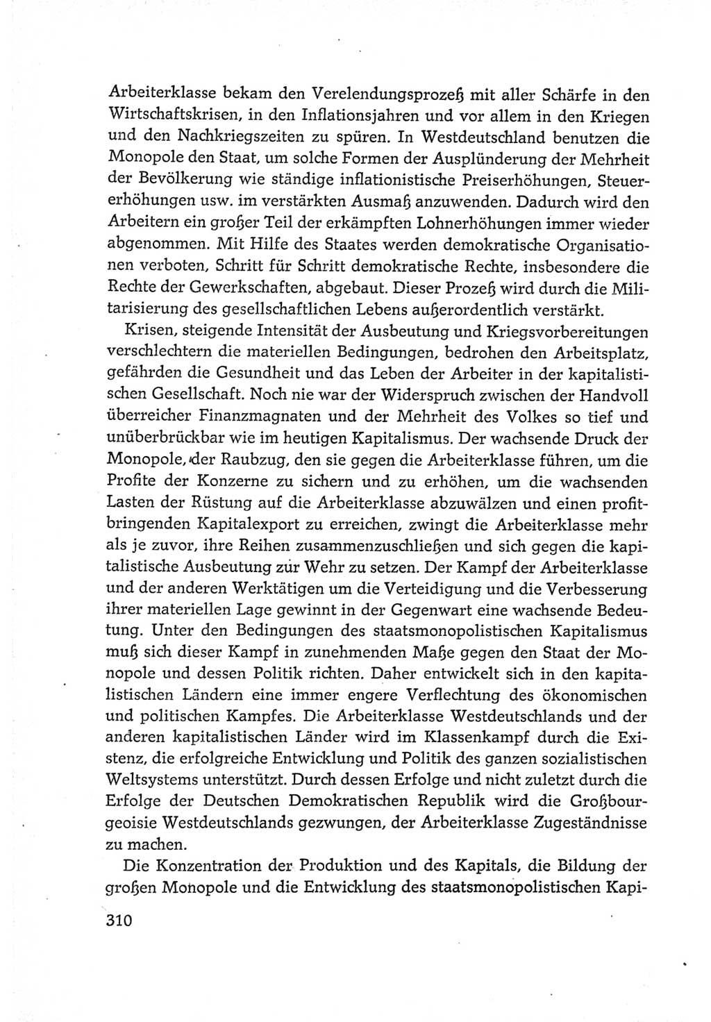Protokoll der Verhandlungen des Ⅵ. Parteitages der Sozialistischen Einheitspartei Deutschlands (SED) [Deutsche Demokratische Republik (DDR)] 1963, Band Ⅳ, Seite 310 (Prot. Verh. Ⅵ. PT SED DDR 1963, Bd. Ⅳ, S. 310)