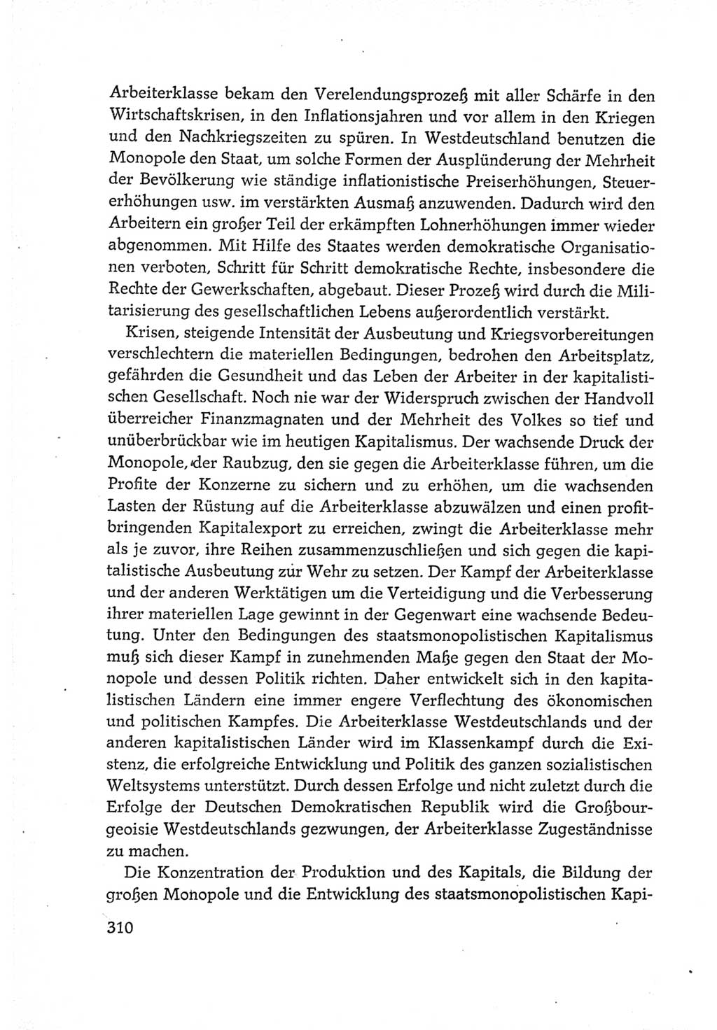 Protokoll der Verhandlungen des Ⅵ. Parteitages der Sozialistischen Einheitspartei Deutschlands (SED) [Deutsche Demokratische Republik (DDR)] 1963, Band Ⅳ, Seite 310 (Prot. Verh. Ⅵ. PT SED DDR 1963, Bd. Ⅳ, S. 310)