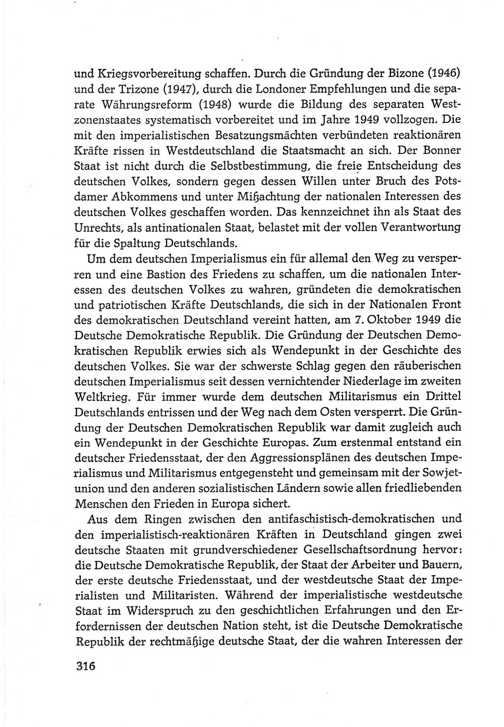 Protokoll der Verhandlungen des Ⅵ. Parteitages der Sozialistischen Einheitspartei Deutschlands (SED) [Deutsche Demokratische Republik (DDR)] 1963, Band Ⅳ, Seite 316 (Prot. Verh. Ⅵ. PT SED DDR 1963, Bd. Ⅳ, S. 316)