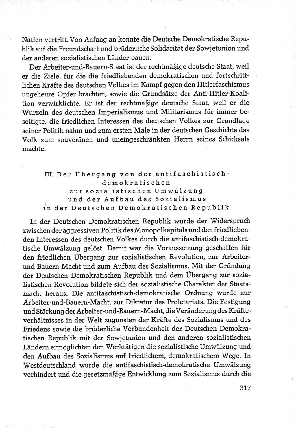 Protokoll der Verhandlungen des Ⅵ. Parteitages der Sozialistischen Einheitspartei Deutschlands (SED) [Deutsche Demokratische Republik (DDR)] 1963, Band Ⅳ, Seite 317 (Prot. Verh. Ⅵ. PT SED DDR 1963, Bd. Ⅳ, S. 317)