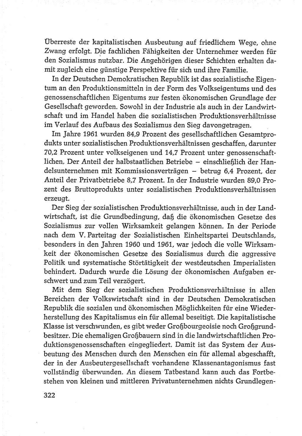 Protokoll der Verhandlungen des Ⅵ. Parteitages der Sozialistischen Einheitspartei Deutschlands (SED) [Deutsche Demokratische Republik (DDR)] 1963, Band Ⅳ, Seite 322 (Prot. Verh. Ⅵ. PT SED DDR 1963, Bd. Ⅳ, S. 322)