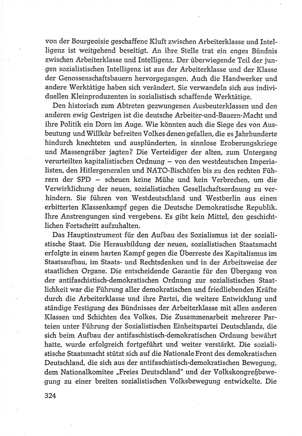 Protokoll der Verhandlungen des Ⅵ. Parteitages der Sozialistischen Einheitspartei Deutschlands (SED) [Deutsche Demokratische Republik (DDR)] 1963, Band Ⅳ, Seite 324 (Prot. Verh. Ⅵ. PT SED DDR 1963, Bd. Ⅳ, S. 324)