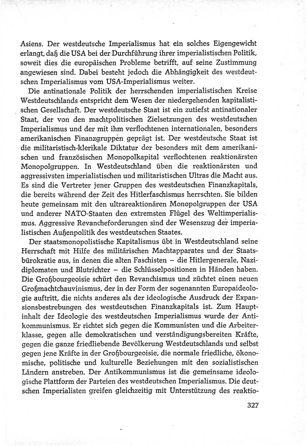 Protokoll der Verhandlungen des Ⅵ. Parteitages der Sozialistischen Einheitspartei Deutschlands (SED) [Deutsche Demokratische Republik (DDR)] 1963, Band Ⅳ, Seite 327 (Prot. Verh. Ⅵ. PT SED DDR 1963, Bd. Ⅳ, S. 327)