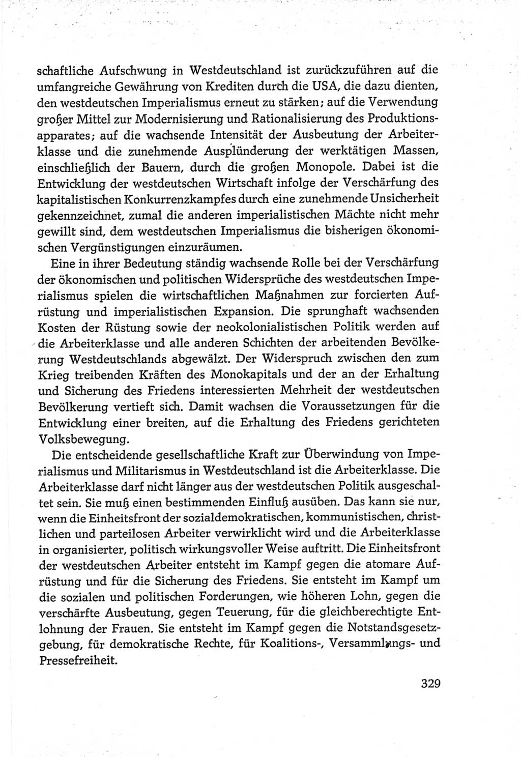Protokoll der Verhandlungen des Ⅵ. Parteitages der Sozialistischen Einheitspartei Deutschlands (SED) [Deutsche Demokratische Republik (DDR)] 1963, Band Ⅳ, Seite 329 (Prot. Verh. Ⅵ. PT SED DDR 1963, Bd. Ⅳ, S. 329)
