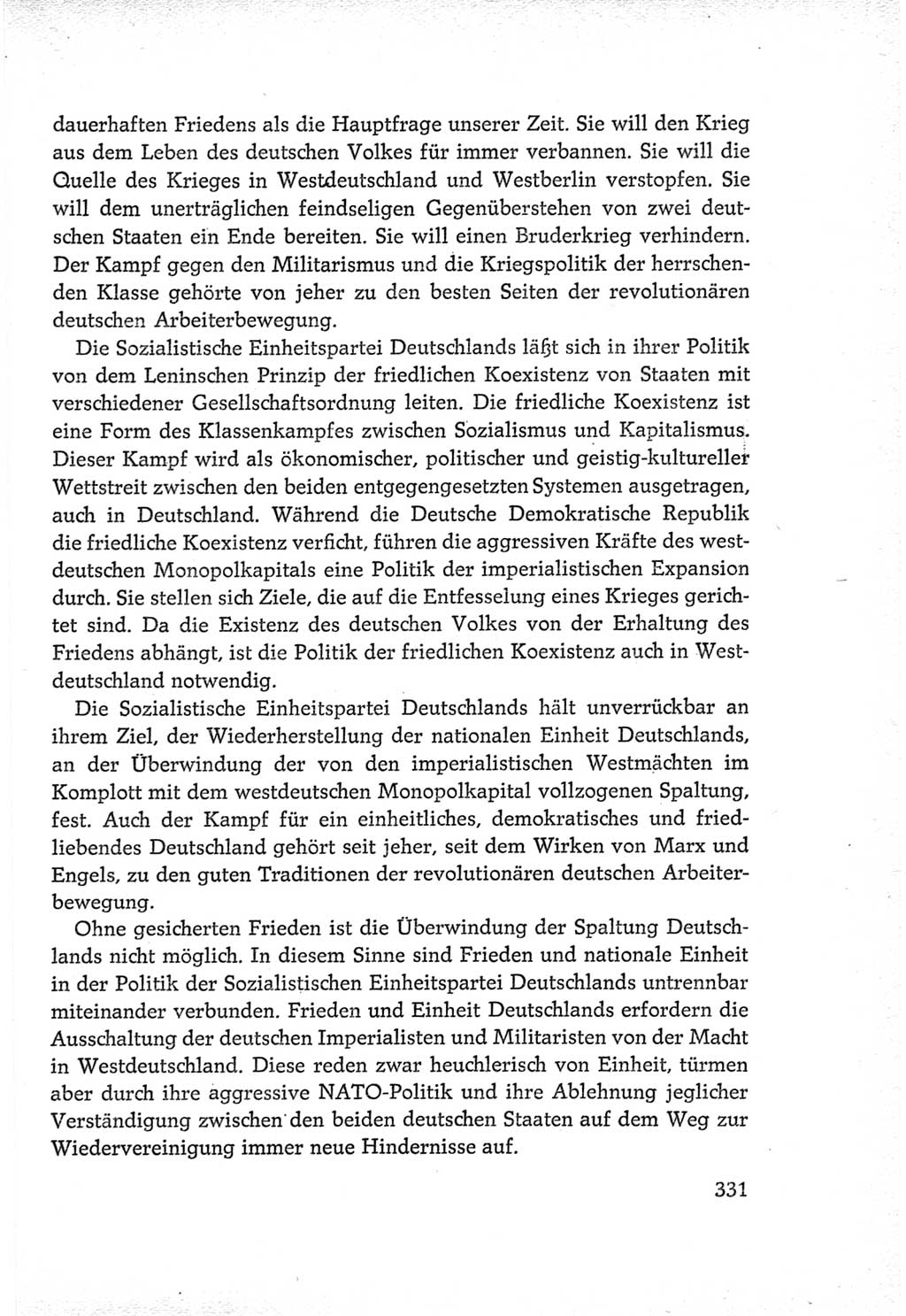Protokoll der Verhandlungen des Ⅵ. Parteitages der Sozialistischen Einheitspartei Deutschlands (SED) [Deutsche Demokratische Republik (DDR)] 1963, Band Ⅳ, Seite 331 (Prot. Verh. Ⅵ. PT SED DDR 1963, Bd. Ⅳ, S. 331)