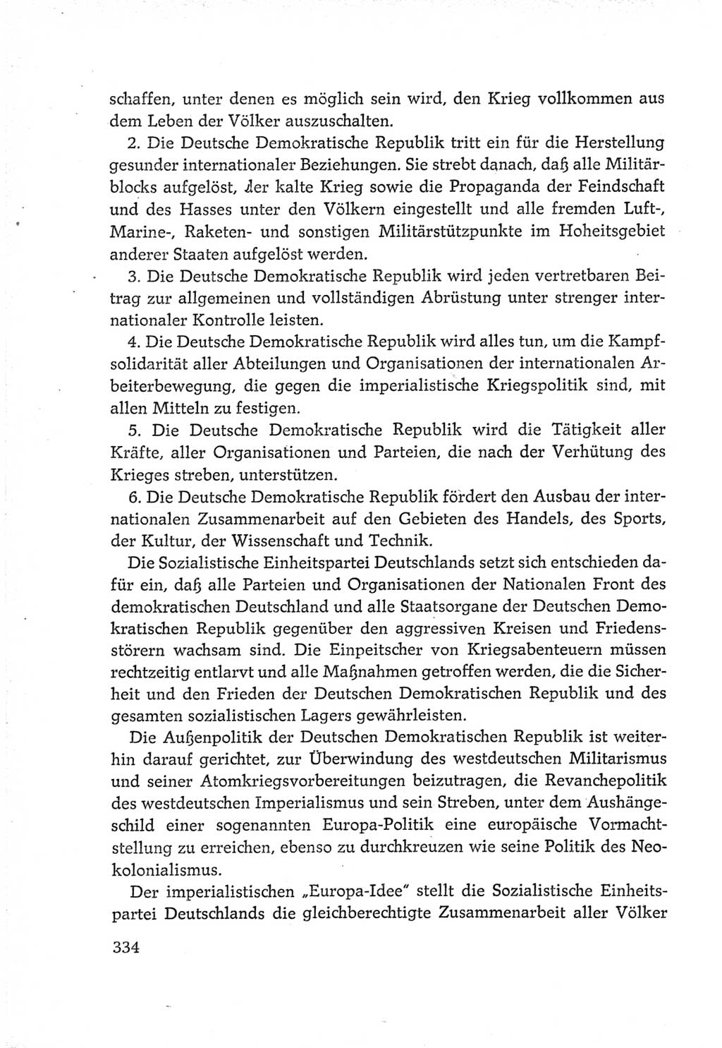 Protokoll der Verhandlungen des Ⅵ. Parteitages der Sozialistischen Einheitspartei Deutschlands (SED) [Deutsche Demokratische Republik (DDR)] 1963, Band Ⅳ, Seite 334 (Prot. Verh. Ⅵ. PT SED DDR 1963, Bd. Ⅳ, S. 334)