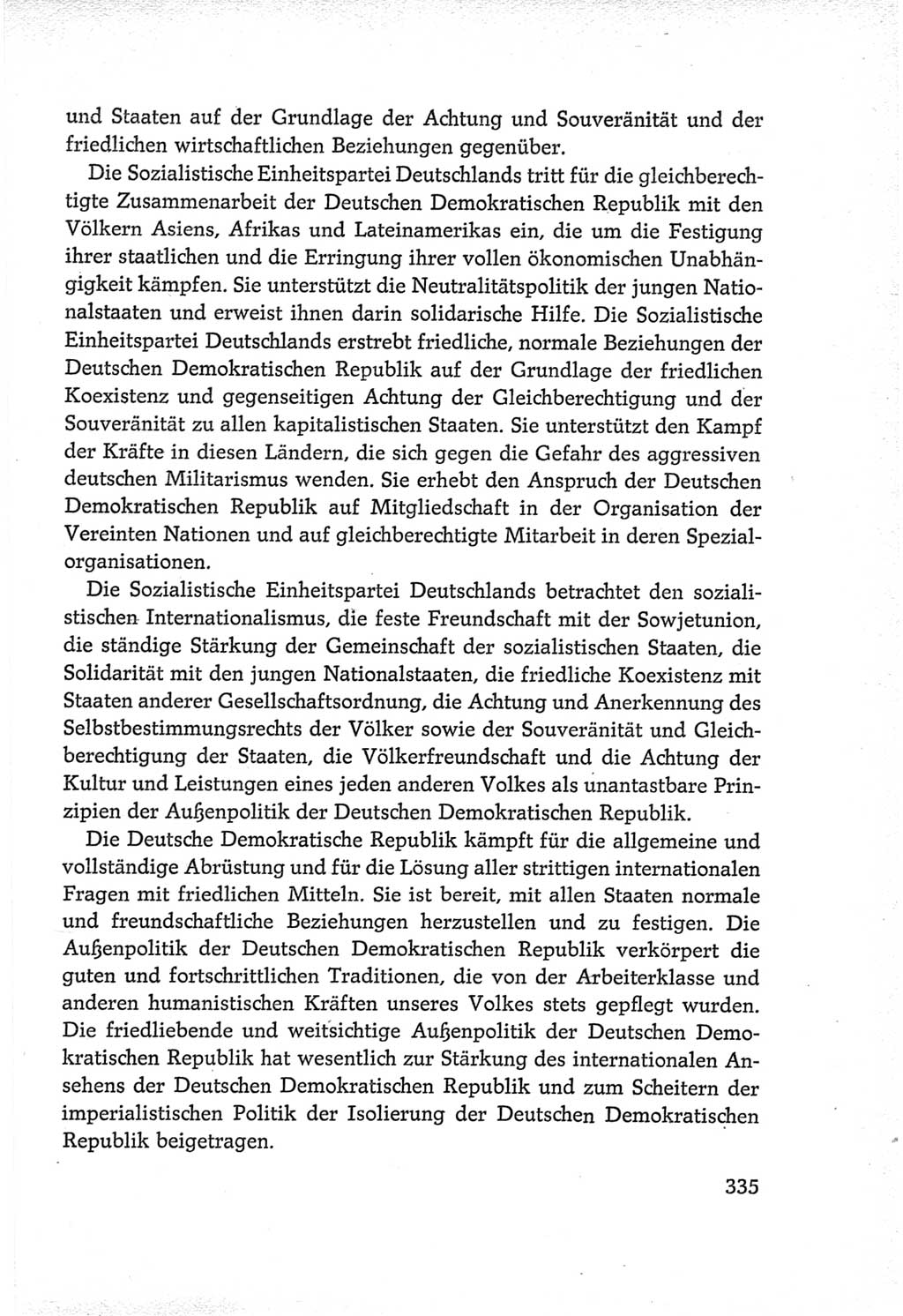 Protokoll der Verhandlungen des Ⅵ. Parteitages der Sozialistischen Einheitspartei Deutschlands (SED) [Deutsche Demokratische Republik (DDR)] 1963, Band Ⅳ, Seite 335 (Prot. Verh. Ⅵ. PT SED DDR 1963, Bd. Ⅳ, S. 335)