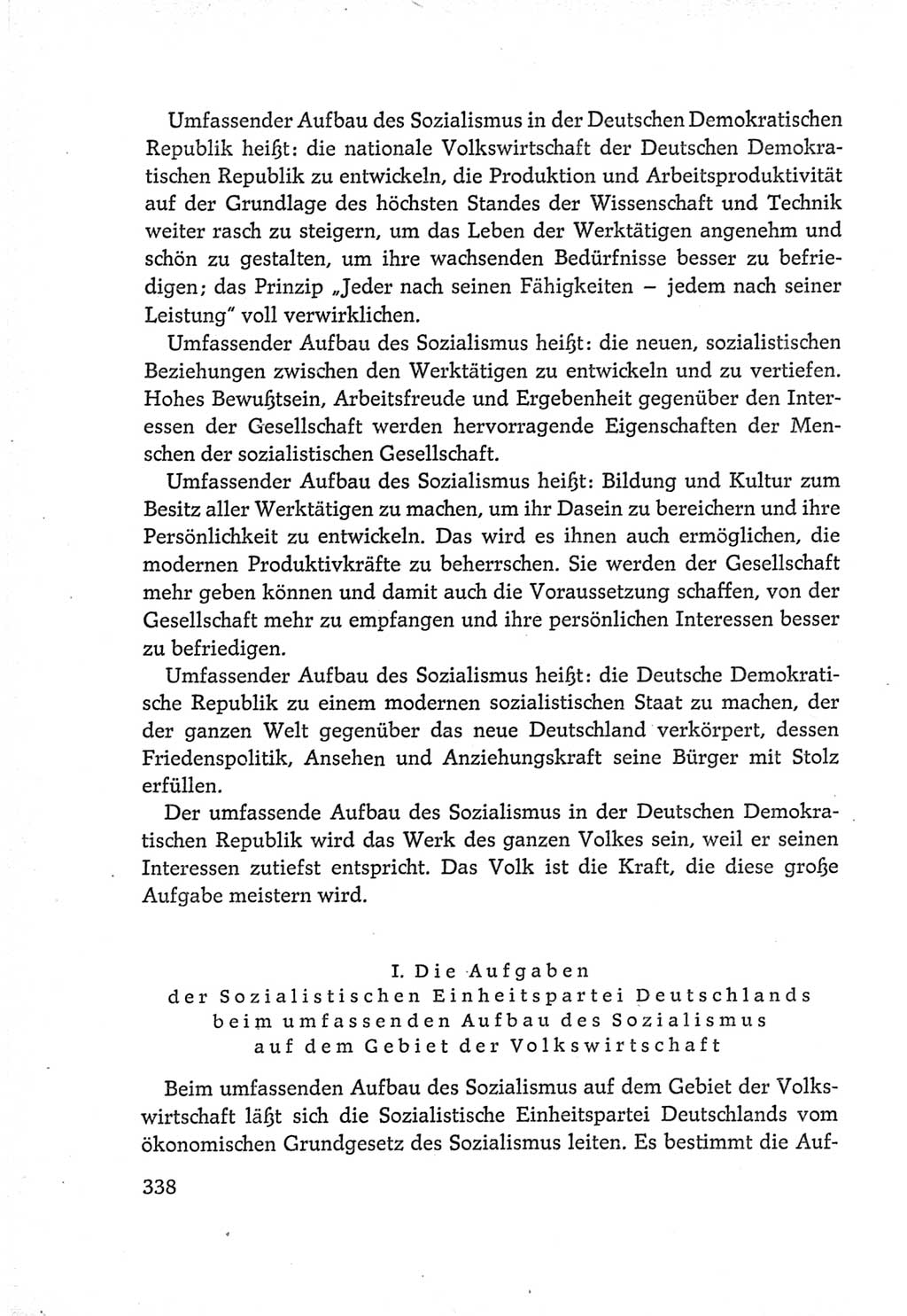 Protokoll der Verhandlungen des Ⅵ. Parteitages der Sozialistischen Einheitspartei Deutschlands (SED) [Deutsche Demokratische Republik (DDR)] 1963, Band Ⅳ, Seite 338 (Prot. Verh. Ⅵ. PT SED DDR 1963, Bd. Ⅳ, S. 338)