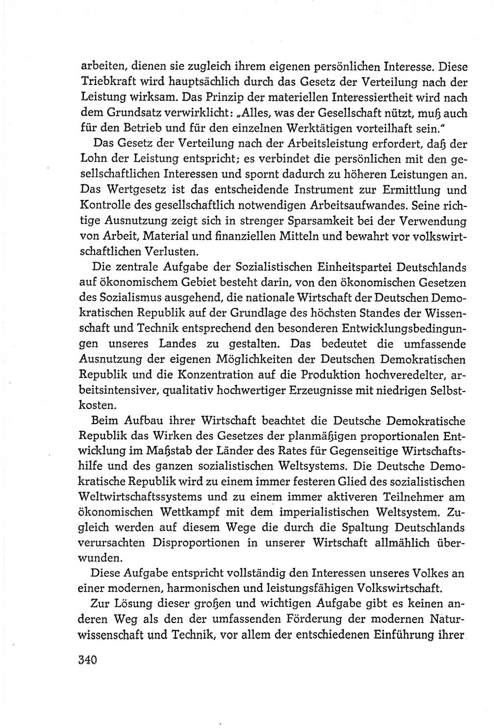 Protokoll der Verhandlungen des Ⅵ. Parteitages der Sozialistischen Einheitspartei Deutschlands (SED) [Deutsche Demokratische Republik (DDR)] 1963, Band Ⅳ, Seite 340 (Prot. Verh. Ⅵ. PT SED DDR 1963, Bd. Ⅳ, S. 340)