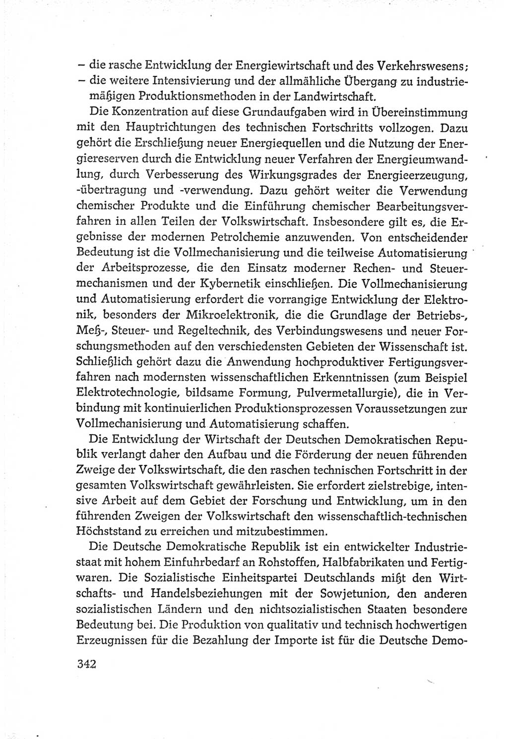 Protokoll der Verhandlungen des Ⅵ. Parteitages der Sozialistischen Einheitspartei Deutschlands (SED) [Deutsche Demokratische Republik (DDR)] 1963, Band Ⅳ, Seite 342 (Prot. Verh. Ⅵ. PT SED DDR 1963, Bd. Ⅳ, S. 342)