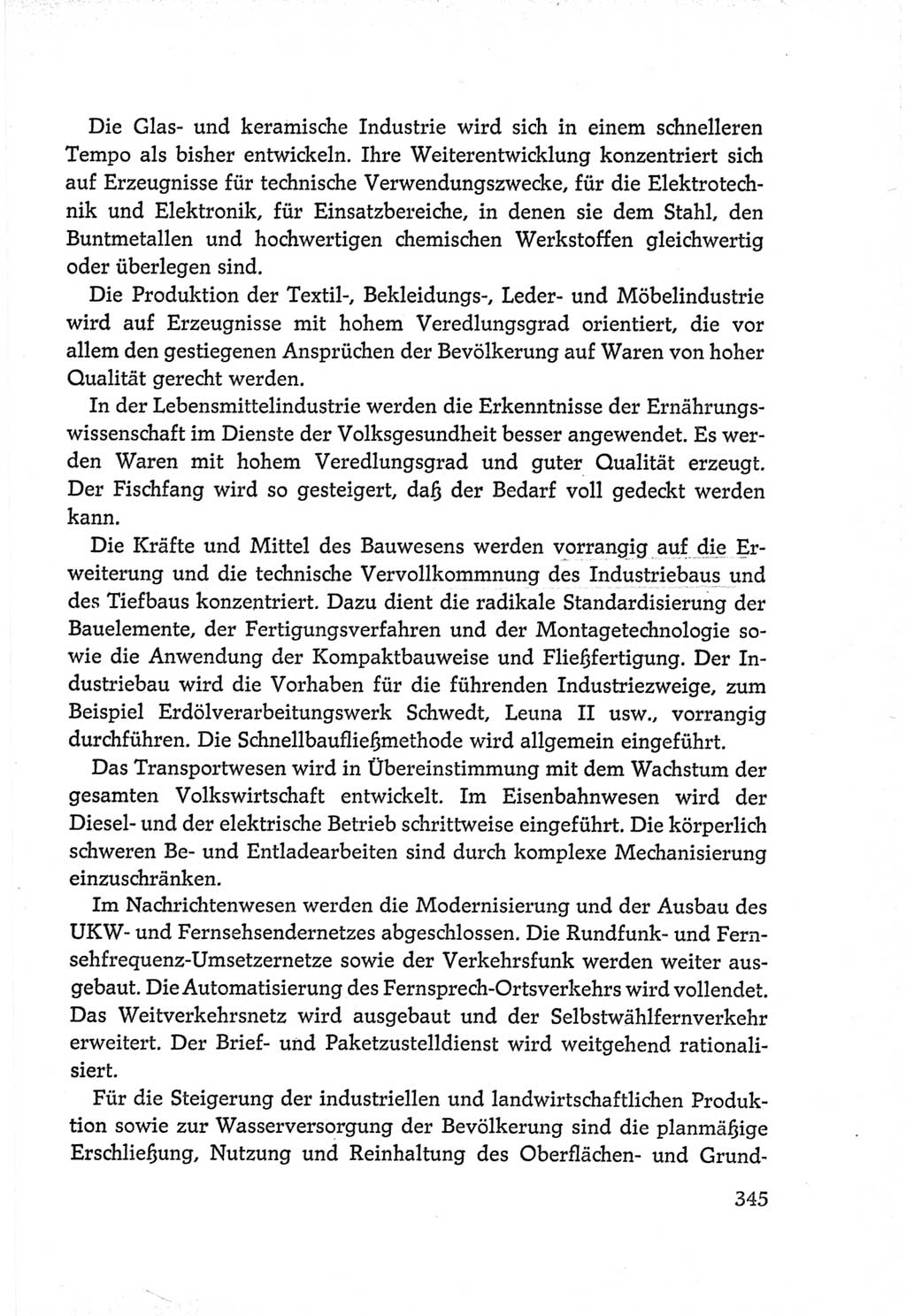 Protokoll der Verhandlungen des Ⅵ. Parteitages der Sozialistischen Einheitspartei Deutschlands (SED) [Deutsche Demokratische Republik (DDR)] 1963, Band Ⅳ, Seite 345 (Prot. Verh. Ⅵ. PT SED DDR 1963, Bd. Ⅳ, S. 345)