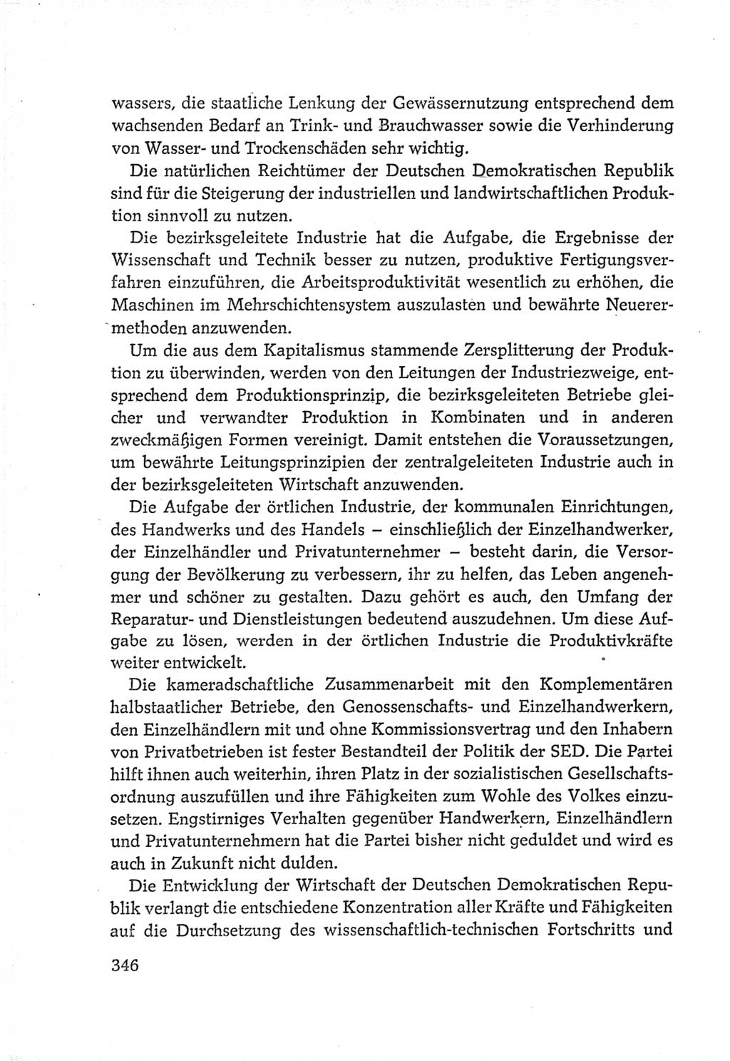 Protokoll der Verhandlungen des Ⅵ. Parteitages der Sozialistischen Einheitspartei Deutschlands (SED) [Deutsche Demokratische Republik (DDR)] 1963, Band Ⅳ, Seite 346 (Prot. Verh. Ⅵ. PT SED DDR 1963, Bd. Ⅳ, S. 346)