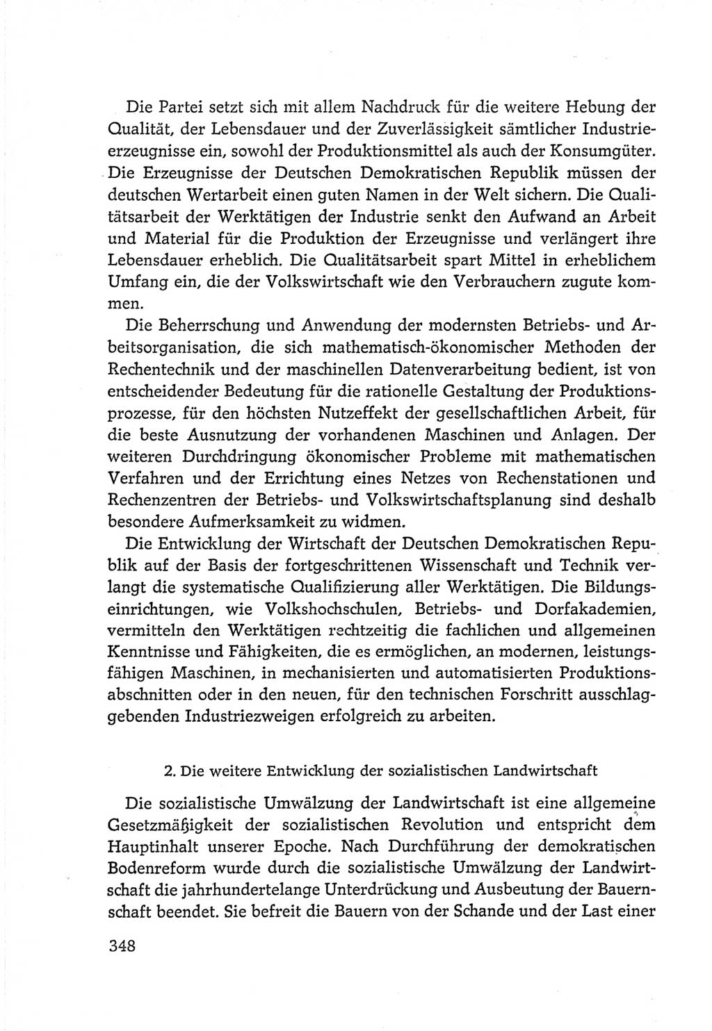 Protokoll der Verhandlungen des Ⅵ. Parteitages der Sozialistischen Einheitspartei Deutschlands (SED) [Deutsche Demokratische Republik (DDR)] 1963, Band Ⅳ, Seite 348 (Prot. Verh. Ⅵ. PT SED DDR 1963, Bd. Ⅳ, S. 348)