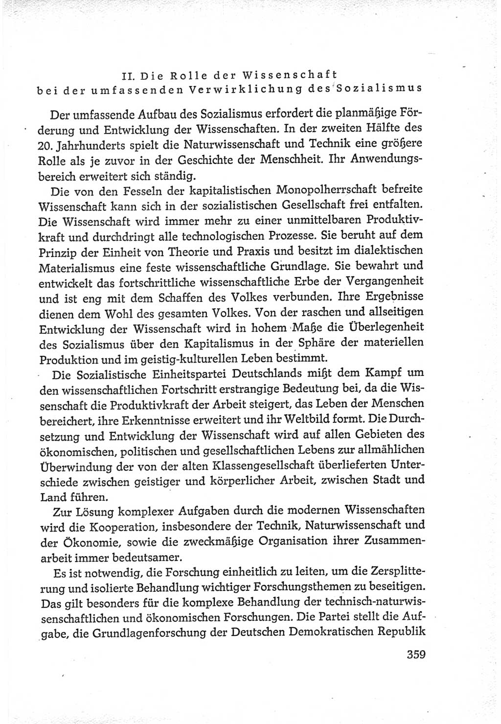 Protokoll der Verhandlungen des Ⅵ. Parteitages der Sozialistischen Einheitspartei Deutschlands (SED) [Deutsche Demokratische Republik (DDR)] 1963, Band Ⅳ, Seite 359 (Prot. Verh. Ⅵ. PT SED DDR 1963, Bd. Ⅳ, S. 359)