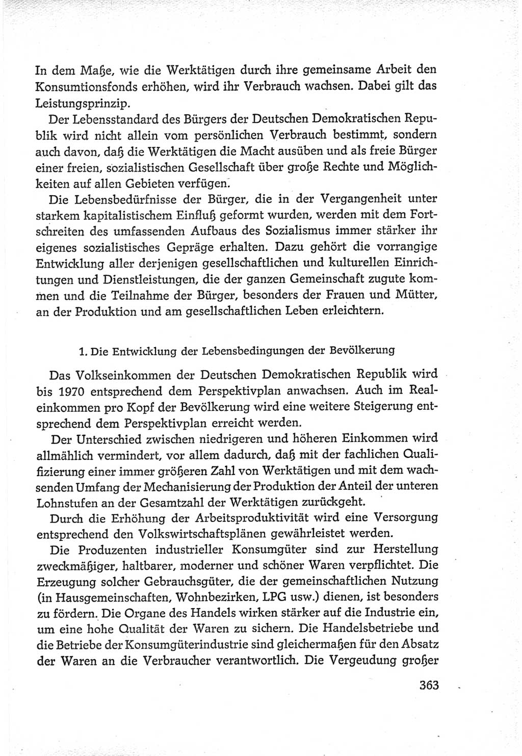 Protokoll der Verhandlungen des Ⅵ. Parteitages der Sozialistischen Einheitspartei Deutschlands (SED) [Deutsche Demokratische Republik (DDR)] 1963, Band Ⅳ, Seite 363 (Prot. Verh. Ⅵ. PT SED DDR 1963, Bd. Ⅳ, S. 363)