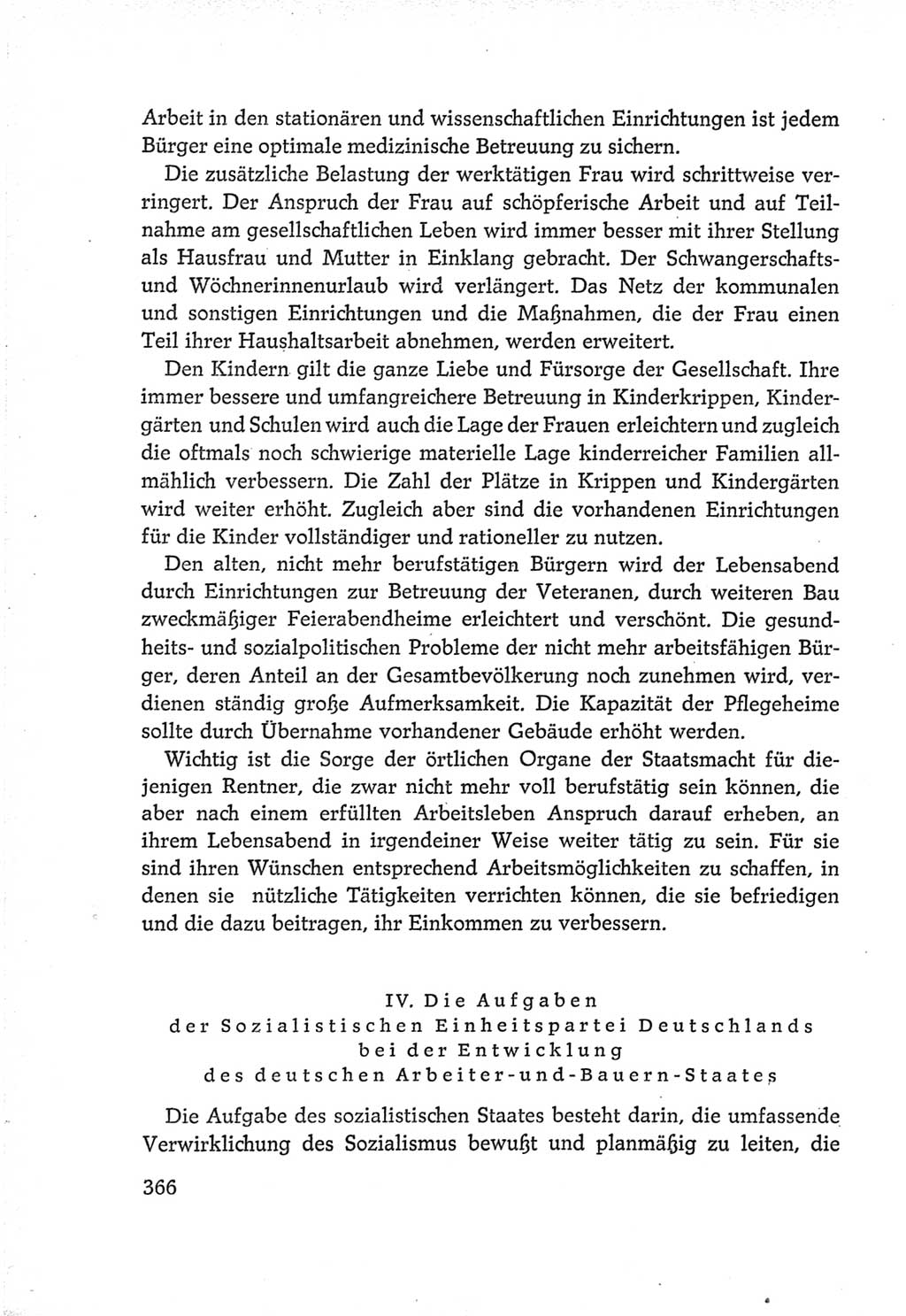 Protokoll der Verhandlungen des Ⅵ. Parteitages der Sozialistischen Einheitspartei Deutschlands (SED) [Deutsche Demokratische Republik (DDR)] 1963, Band Ⅳ, Seite 366 (Prot. Verh. Ⅵ. PT SED DDR 1963, Bd. Ⅳ, S. 366)