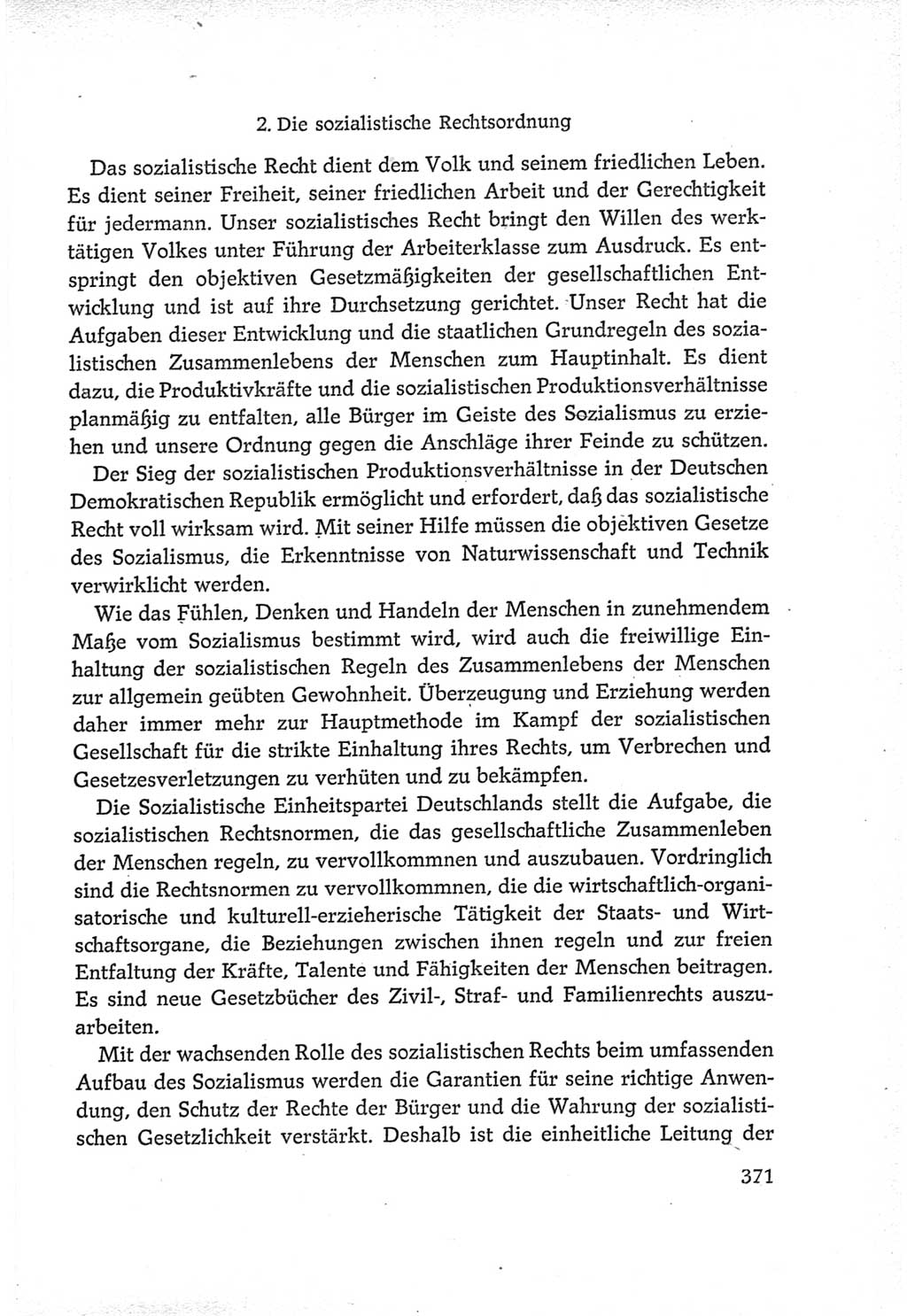 Protokoll der Verhandlungen des Ⅵ. Parteitages der Sozialistischen Einheitspartei Deutschlands (SED) [Deutsche Demokratische Republik (DDR)] 1963, Band Ⅳ, Seite 371 (Prot. Verh. Ⅵ. PT SED DDR 1963, Bd. Ⅳ, S. 371)