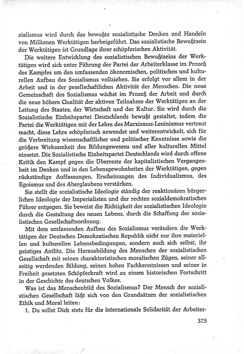 Protokoll der Verhandlungen des Ⅵ. Parteitages der Sozialistischen Einheitspartei Deutschlands (SED) [Deutsche Demokratische Republik (DDR)] 1963, Band Ⅳ, Seite 375 (Prot. Verh. Ⅵ. PT SED DDR 1963, Bd. Ⅳ, S. 375)