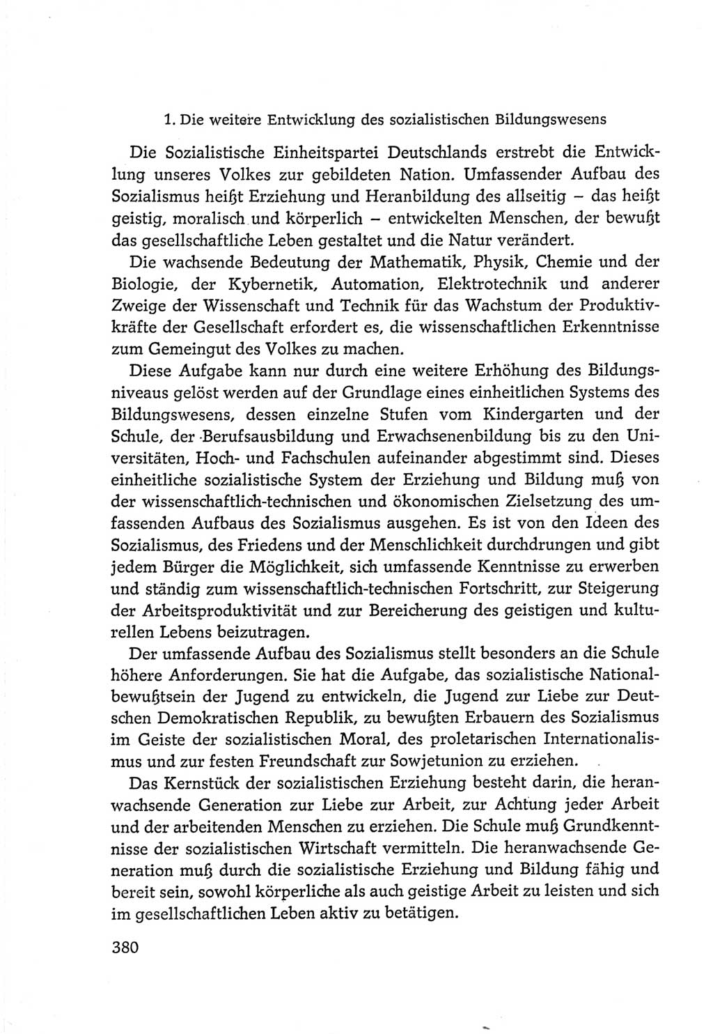 Protokoll der Verhandlungen des Ⅵ. Parteitages der Sozialistischen Einheitspartei Deutschlands (SED) [Deutsche Demokratische Republik (DDR)] 1963, Band Ⅳ, Seite 380 (Prot. Verh. Ⅵ. PT SED DDR 1963, Bd. Ⅳ, S. 380)