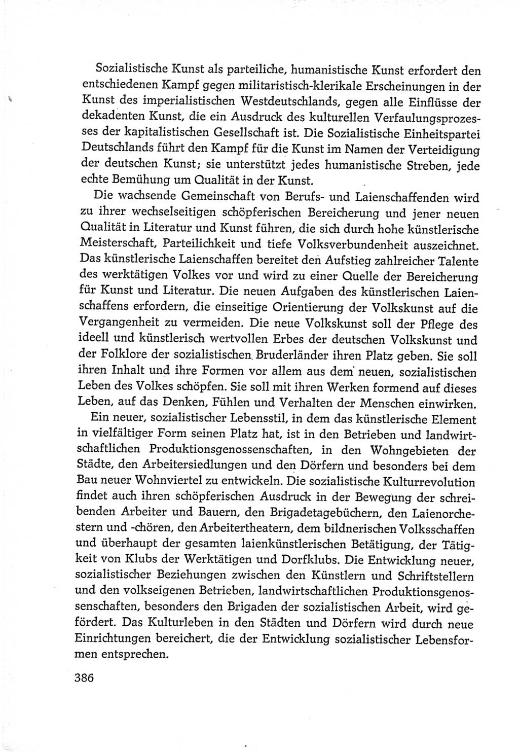 Protokoll der Verhandlungen des Ⅵ. Parteitages der Sozialistischen Einheitspartei Deutschlands (SED) [Deutsche Demokratische Republik (DDR)] 1963, Band Ⅳ, Seite 386 (Prot. Verh. Ⅵ. PT SED DDR 1963, Bd. Ⅳ, S. 386)