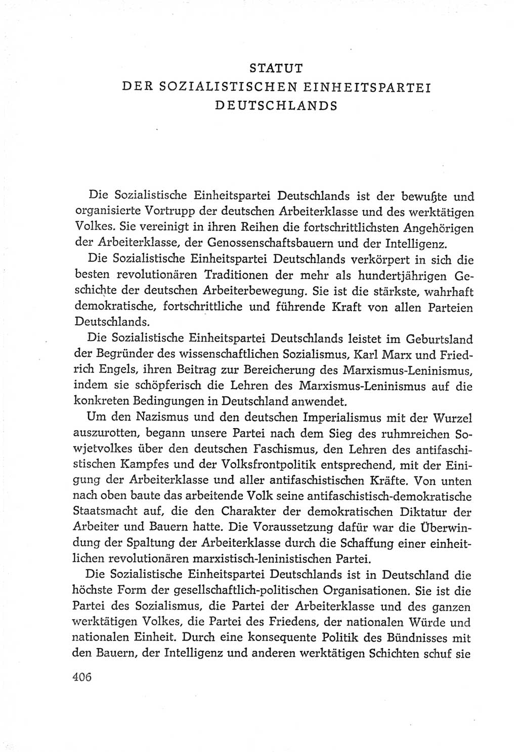 Protokoll der Verhandlungen des Ⅵ. Parteitages der Sozialistischen Einheitspartei Deutschlands (SED) [Deutsche Demokratische Republik (DDR)] 1963, Band Ⅳ, Seite 406 (Prot. Verh. Ⅵ. PT SED DDR 1963, Bd. Ⅳ, S. 406)