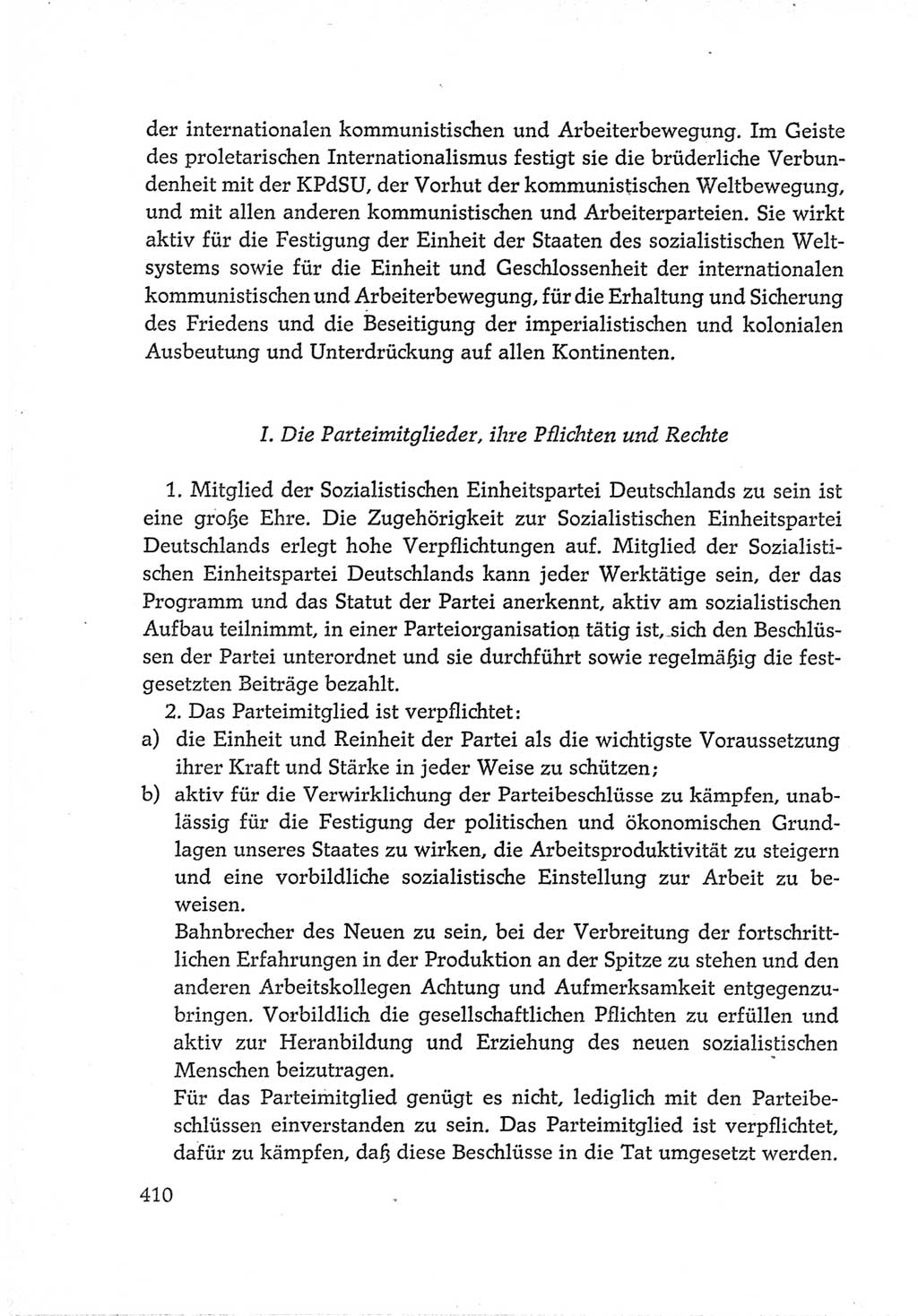 Protokoll der Verhandlungen des Ⅵ. Parteitages der Sozialistischen Einheitspartei Deutschlands (SED) [Deutsche Demokratische Republik (DDR)] 1963, Band Ⅳ, Seite 410 (Prot. Verh. Ⅵ. PT SED DDR 1963, Bd. Ⅳ, S. 410)
