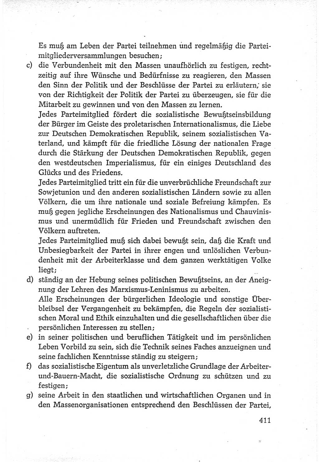 Protokoll der Verhandlungen des Ⅵ. Parteitages der Sozialistischen Einheitspartei Deutschlands (SED) [Deutsche Demokratische Republik (DDR)] 1963, Band Ⅳ, Seite 411 (Prot. Verh. Ⅵ. PT SED DDR 1963, Bd. Ⅳ, S. 411)