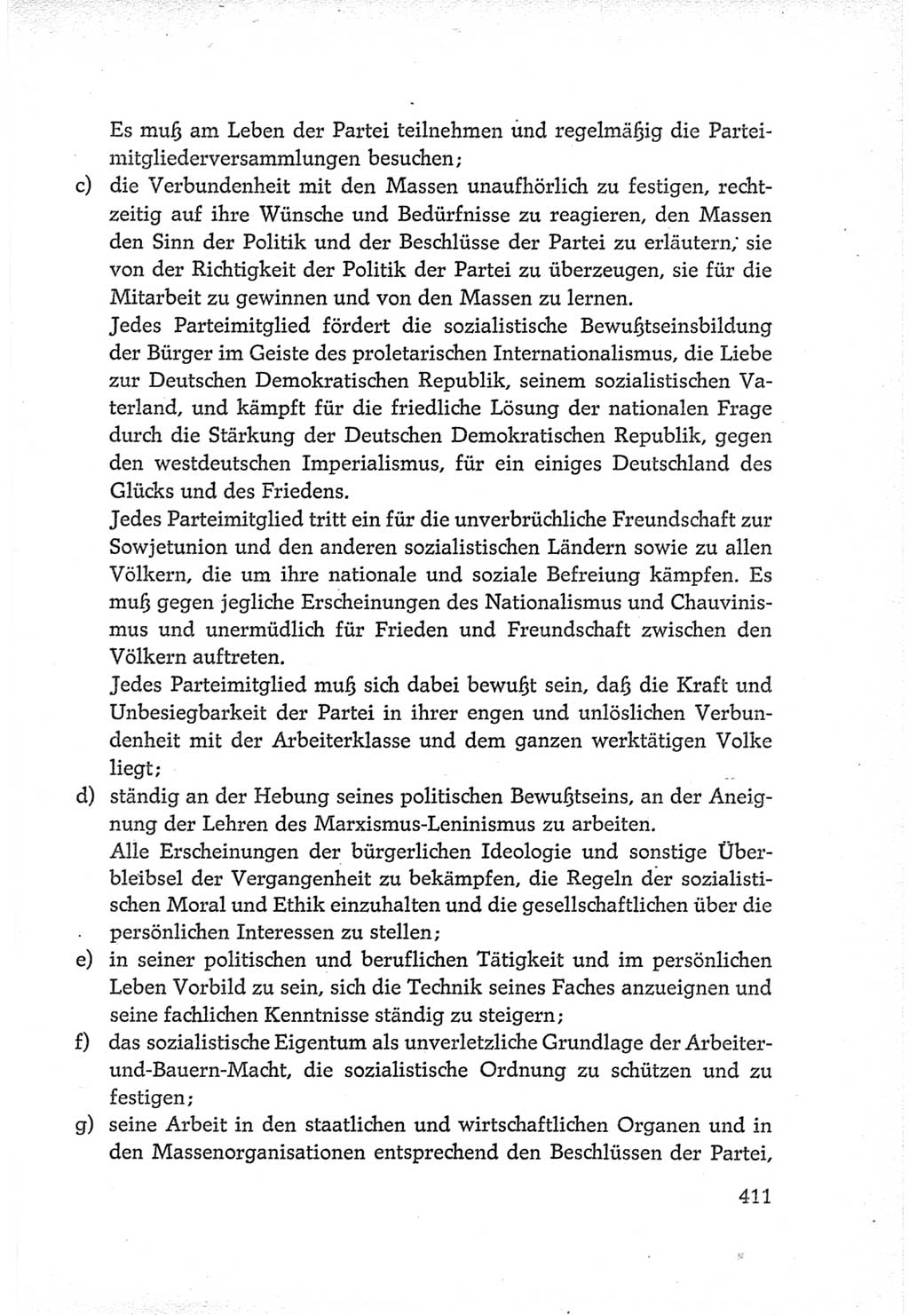 Protokoll der Verhandlungen des Ⅵ. Parteitages der Sozialistischen Einheitspartei Deutschlands (SED) [Deutsche Demokratische Republik (DDR)] 1963, Band Ⅳ, Seite 411 (Prot. Verh. Ⅵ. PT SED DDR 1963, Bd. Ⅳ, S. 411)