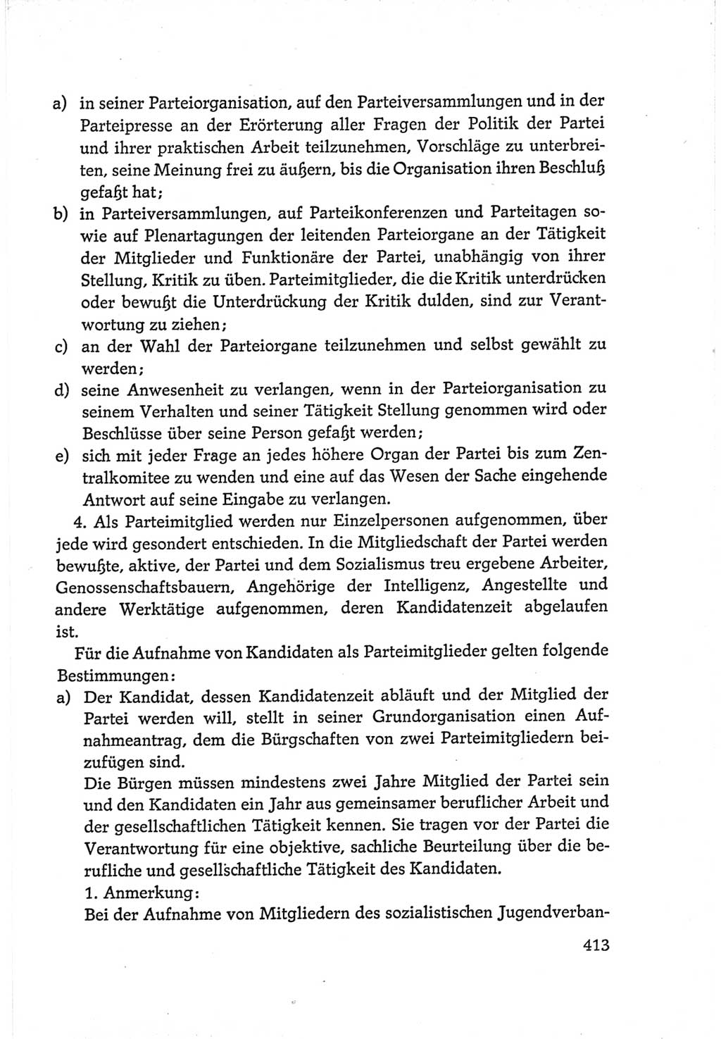 Protokoll der Verhandlungen des Ⅵ. Parteitages der Sozialistischen Einheitspartei Deutschlands (SED) [Deutsche Demokratische Republik (DDR)] 1963, Band Ⅳ, Seite 413 (Prot. Verh. Ⅵ. PT SED DDR 1963, Bd. Ⅳ, S. 413)