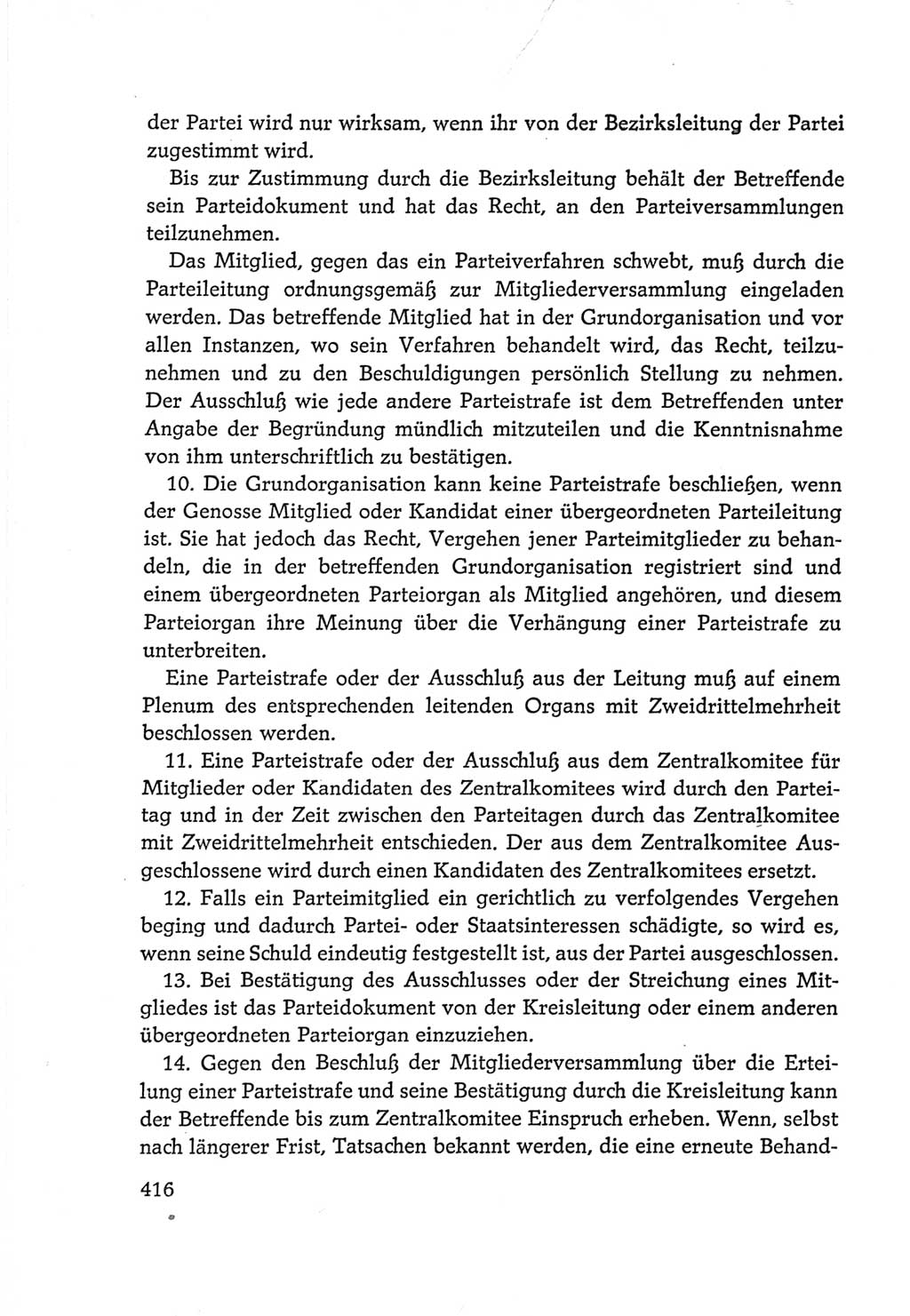 Protokoll der Verhandlungen des Ⅵ. Parteitages der Sozialistischen Einheitspartei Deutschlands (SED) [Deutsche Demokratische Republik (DDR)] 1963, Band Ⅳ, Seite 416 (Prot. Verh. Ⅵ. PT SED DDR 1963, Bd. Ⅳ, S. 416)